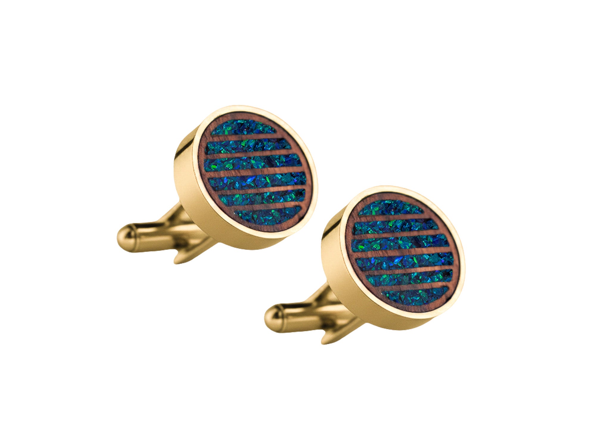 Lines Cufflinks Rosewood