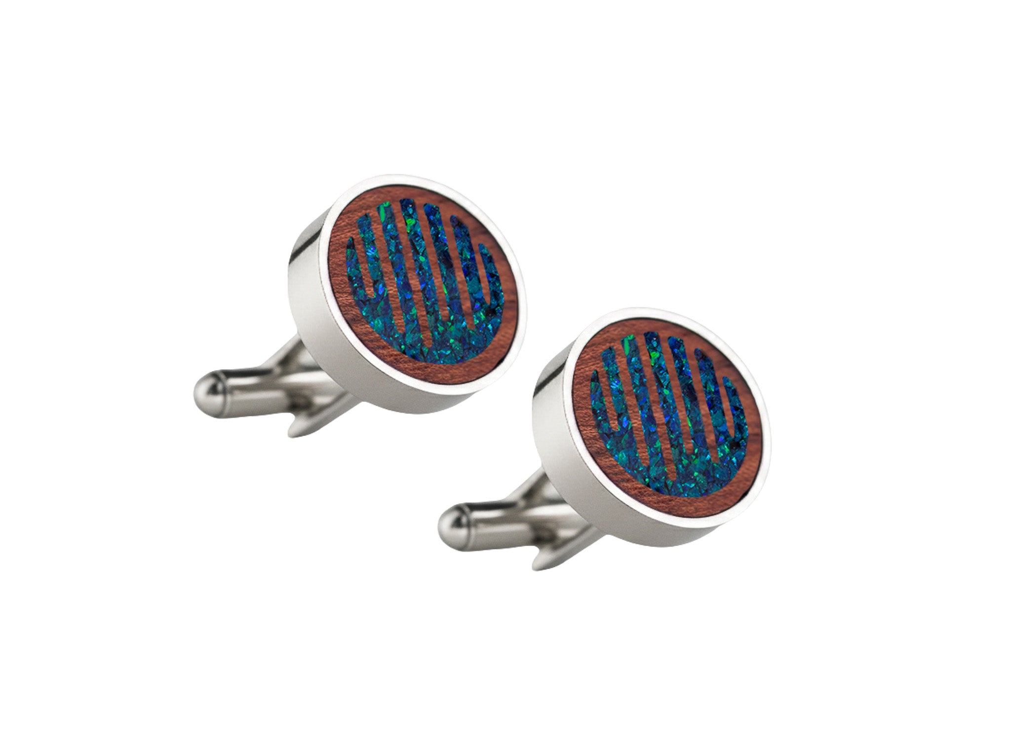 Raindrops Cufflinks Rosewood