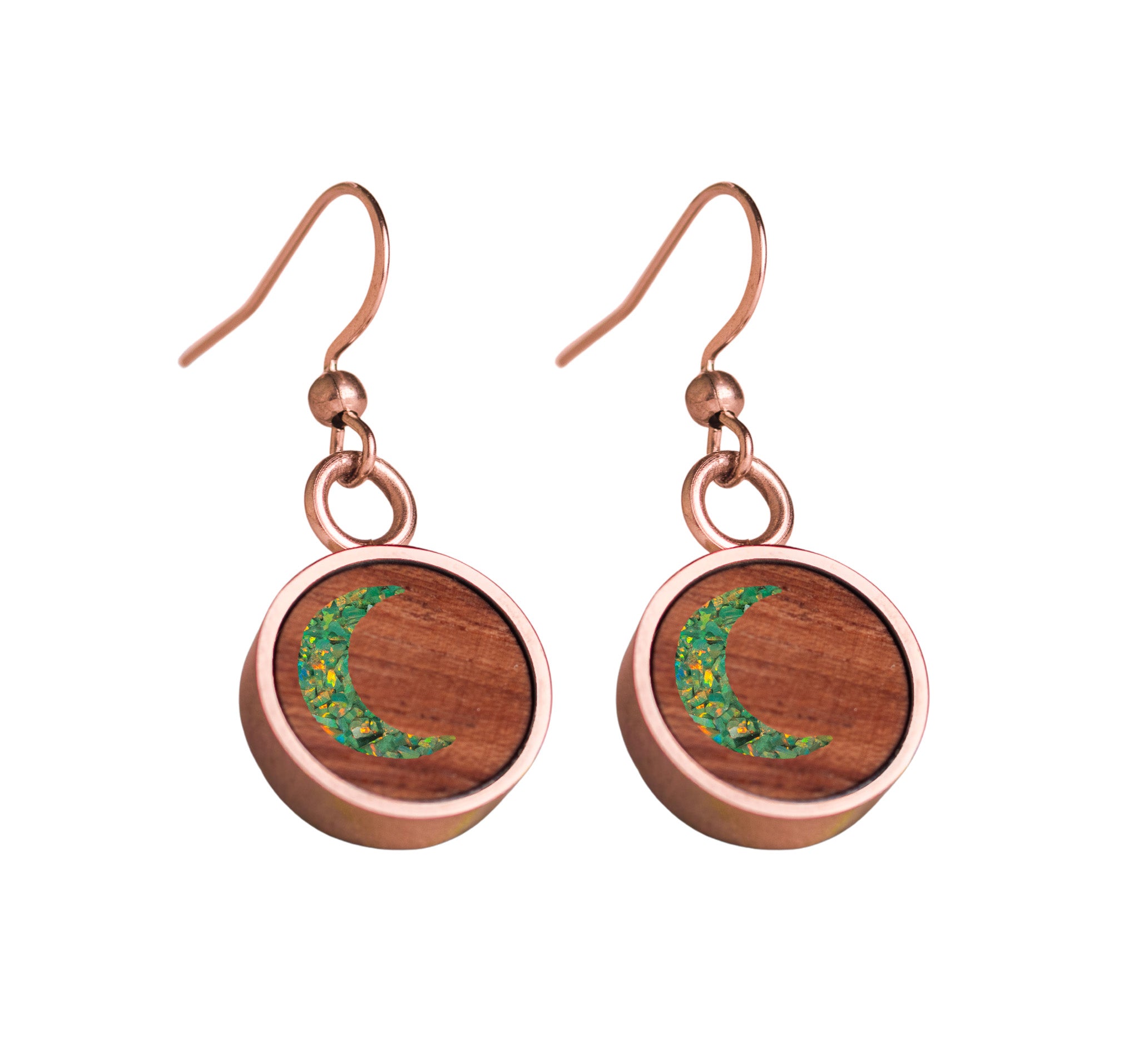 Moon Earrings Bubinga