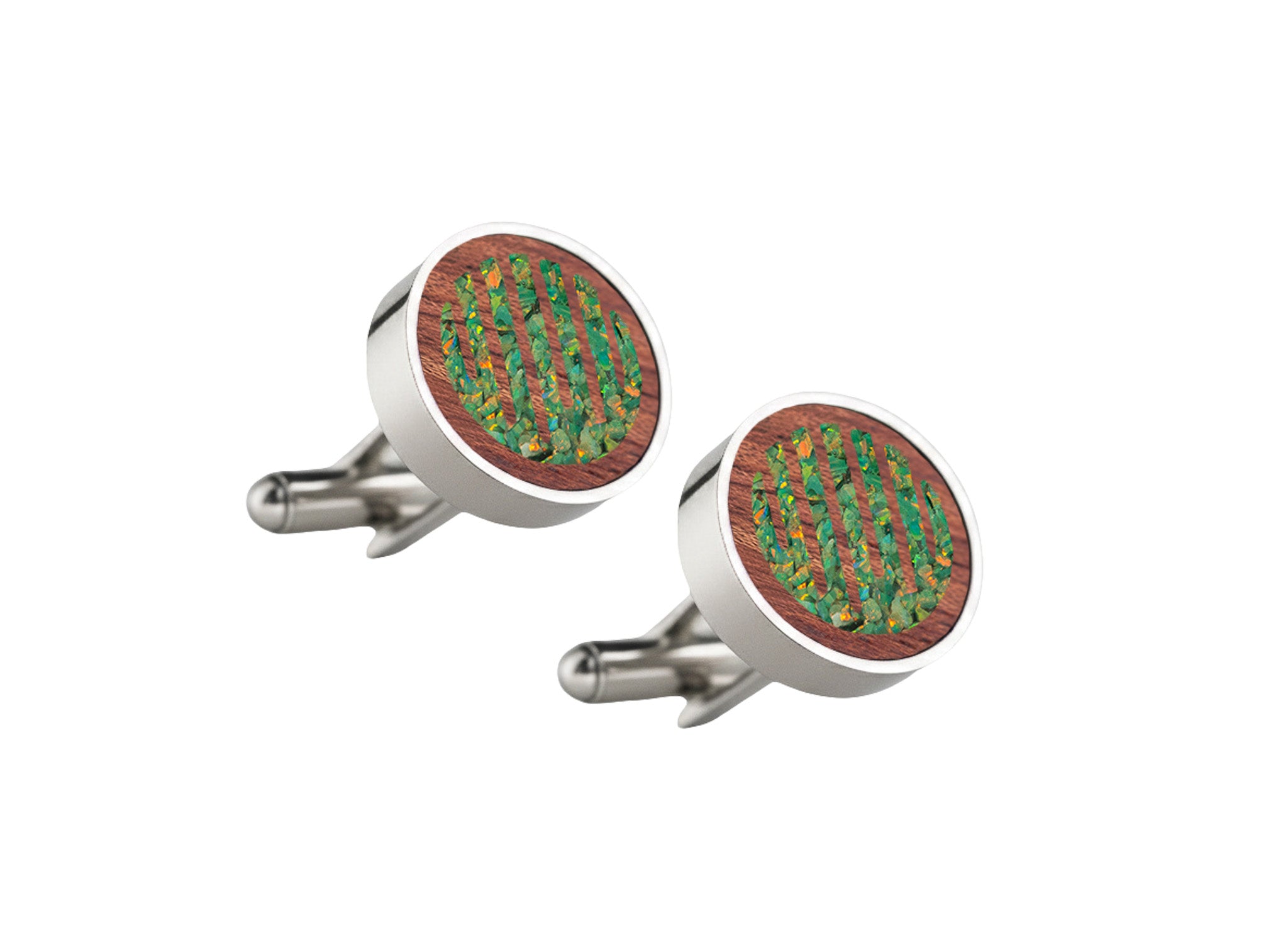 Raindrops Cufflinks Bubinga