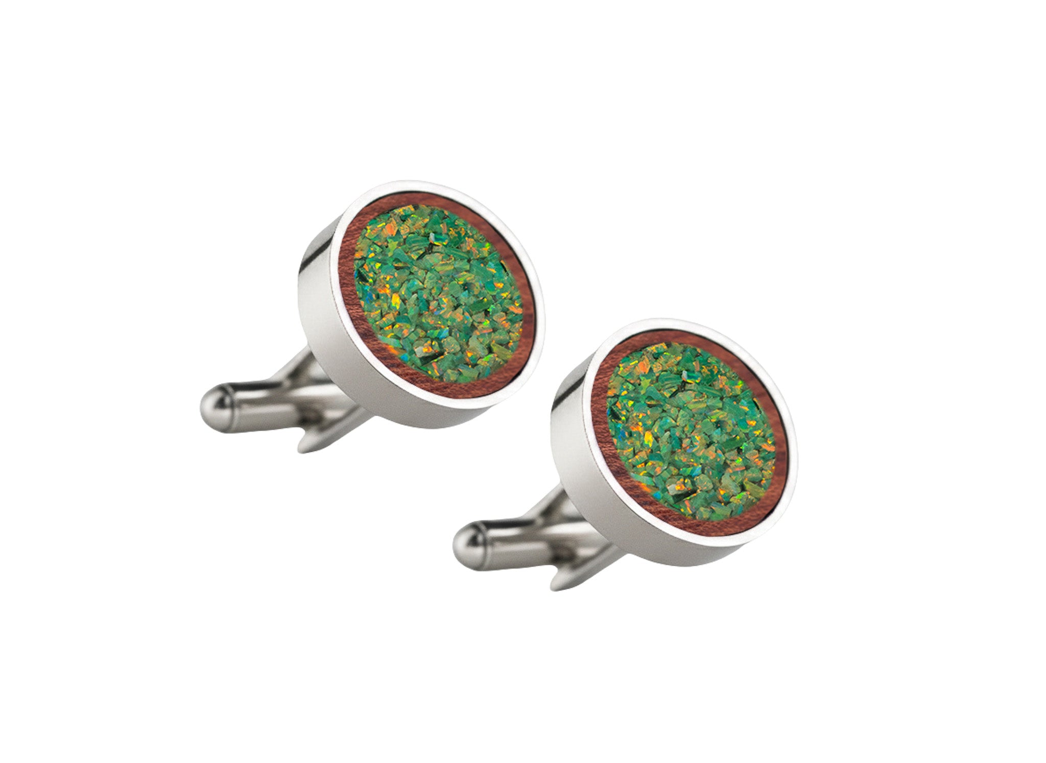 Circle Cufflinks Rosewood