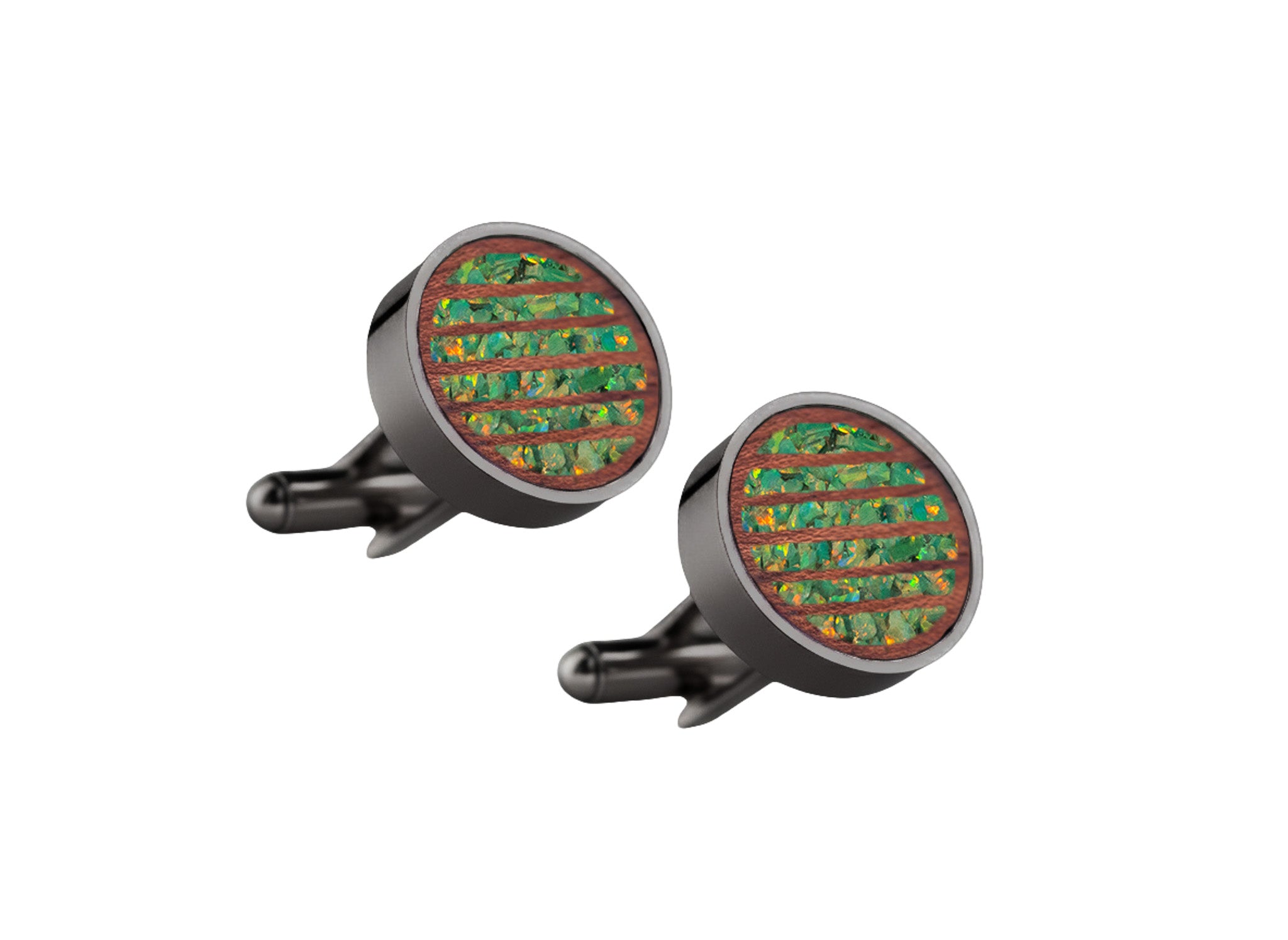 Lines Cufflinks Bubinga