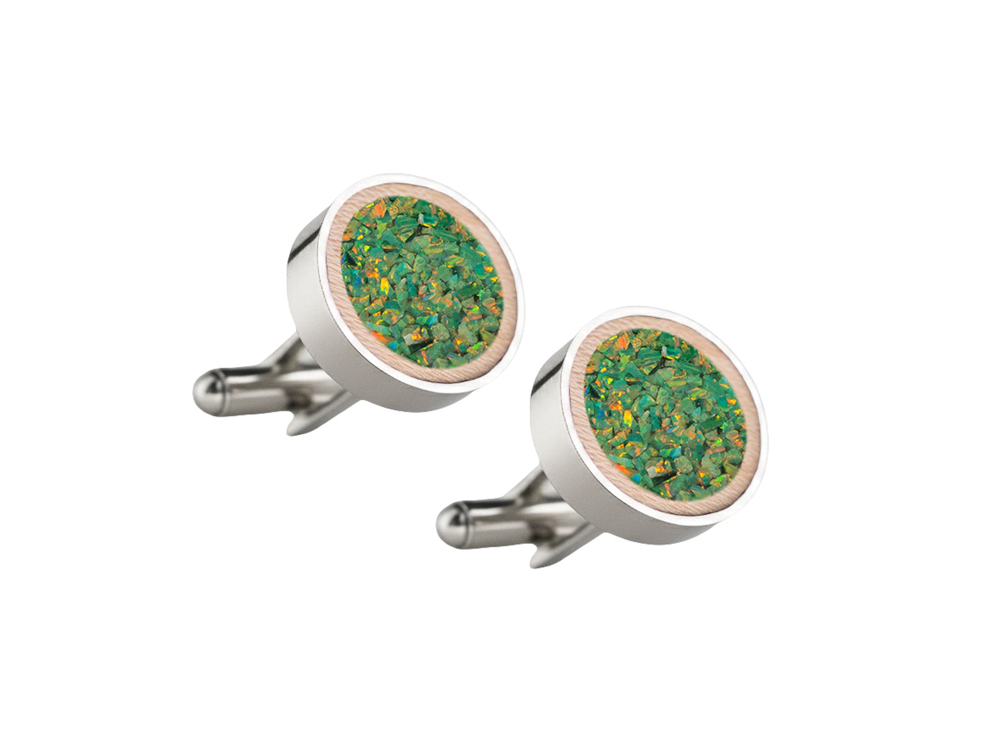 Circle Cufflinks Maple