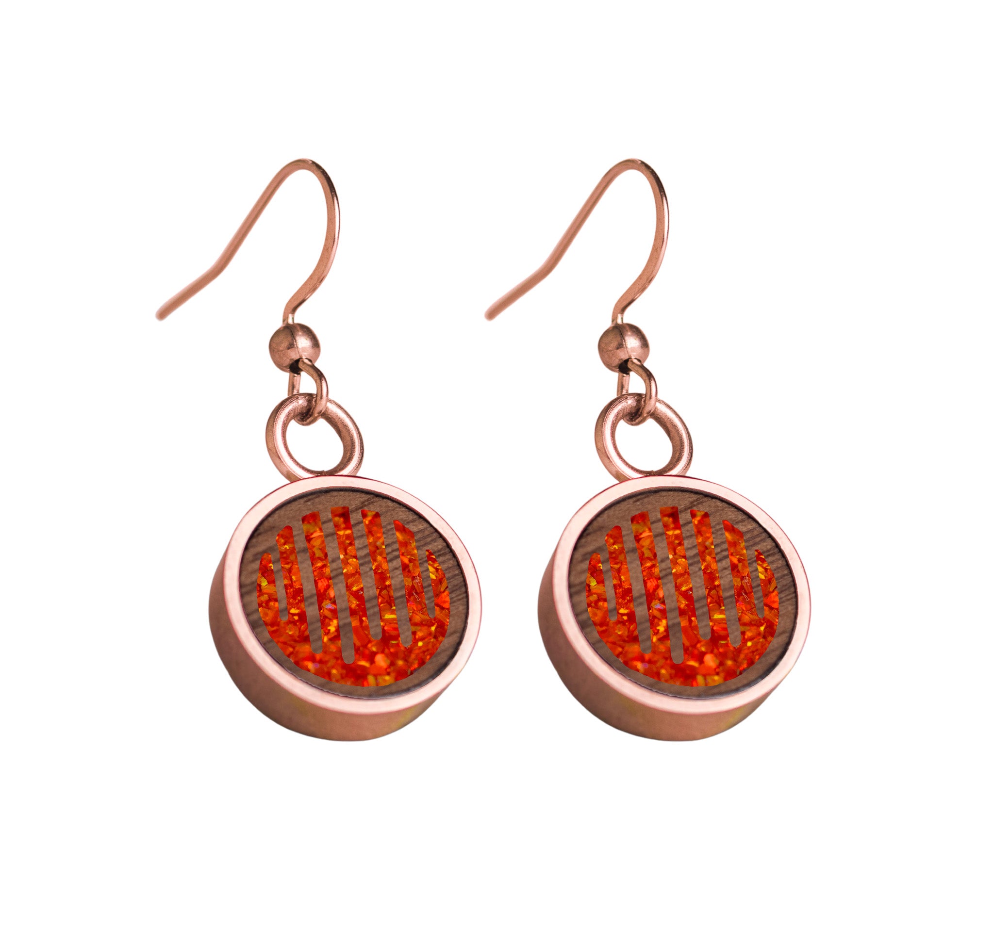 Raindrops Earrings Walnut