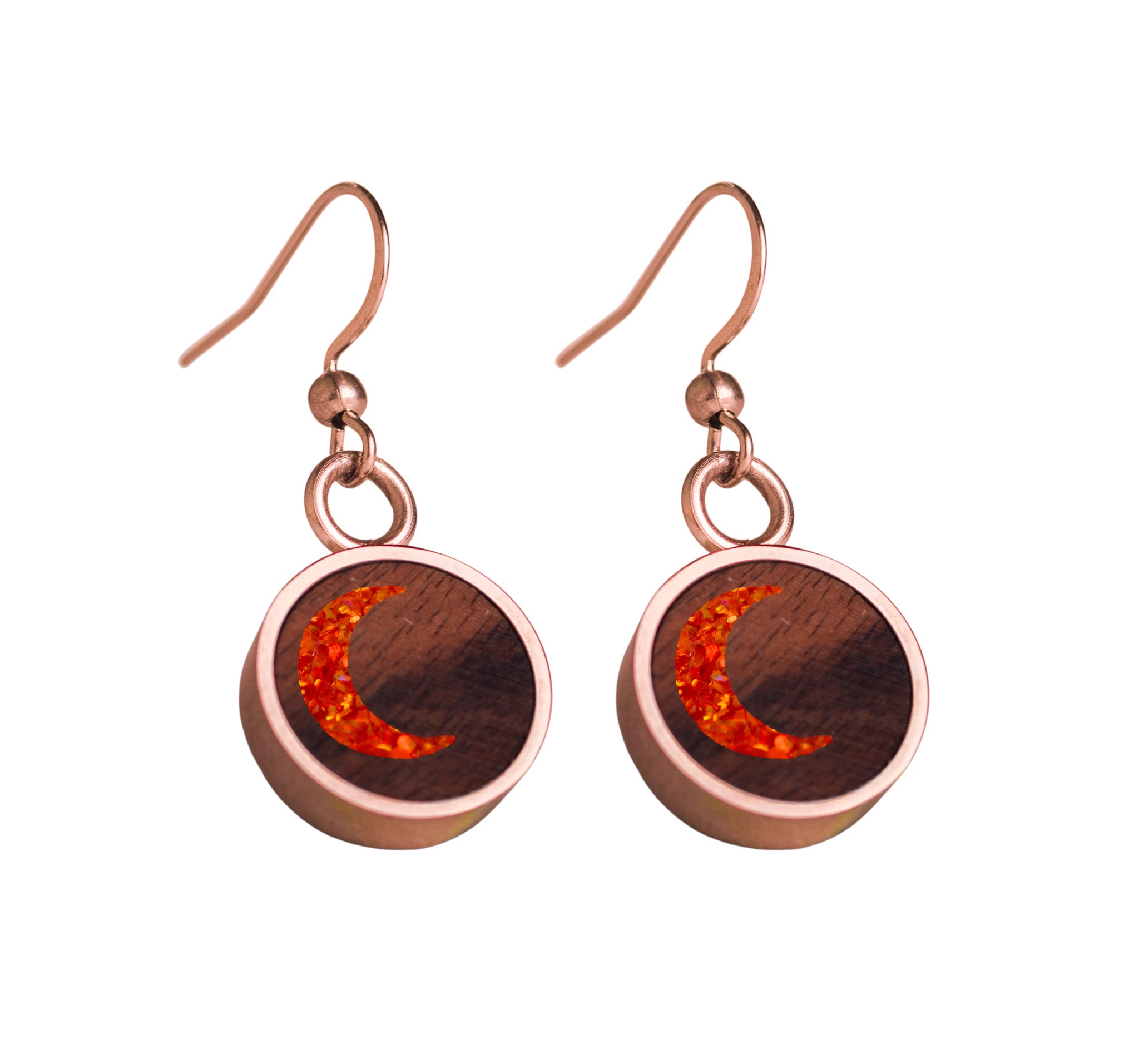 Moon Earrings Rosewood