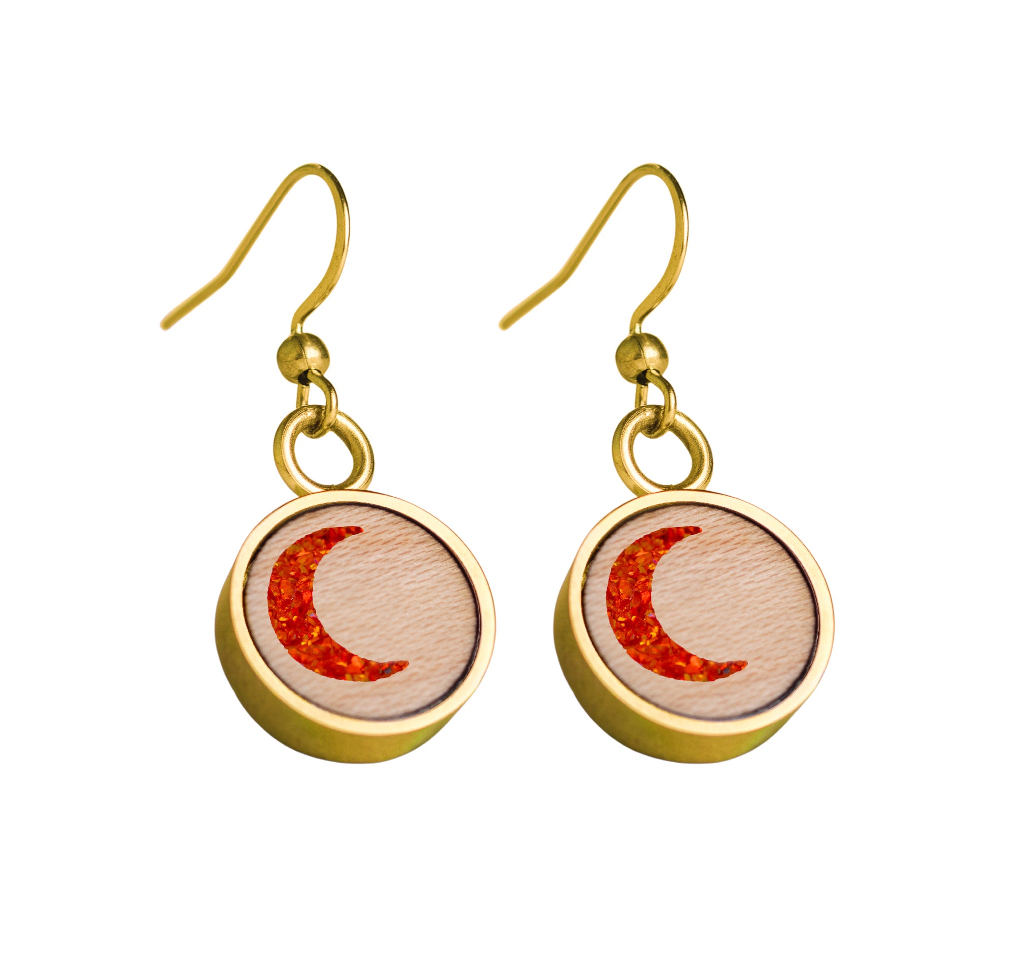 Moon Earrings Maple