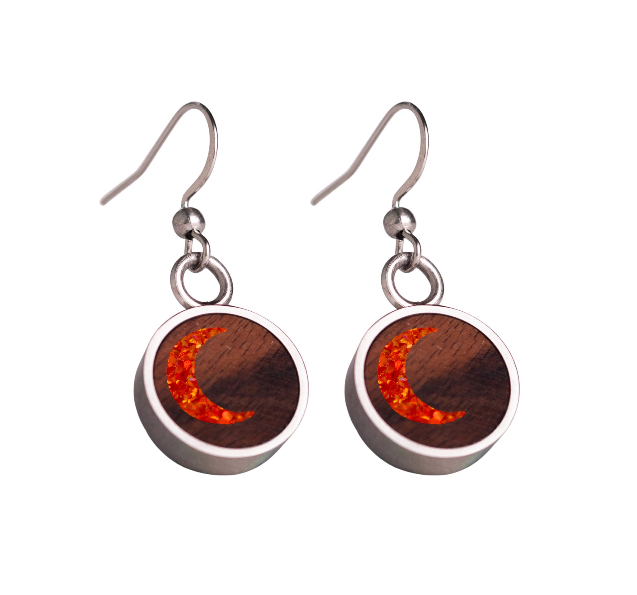 Moon Earrings Rosewood
