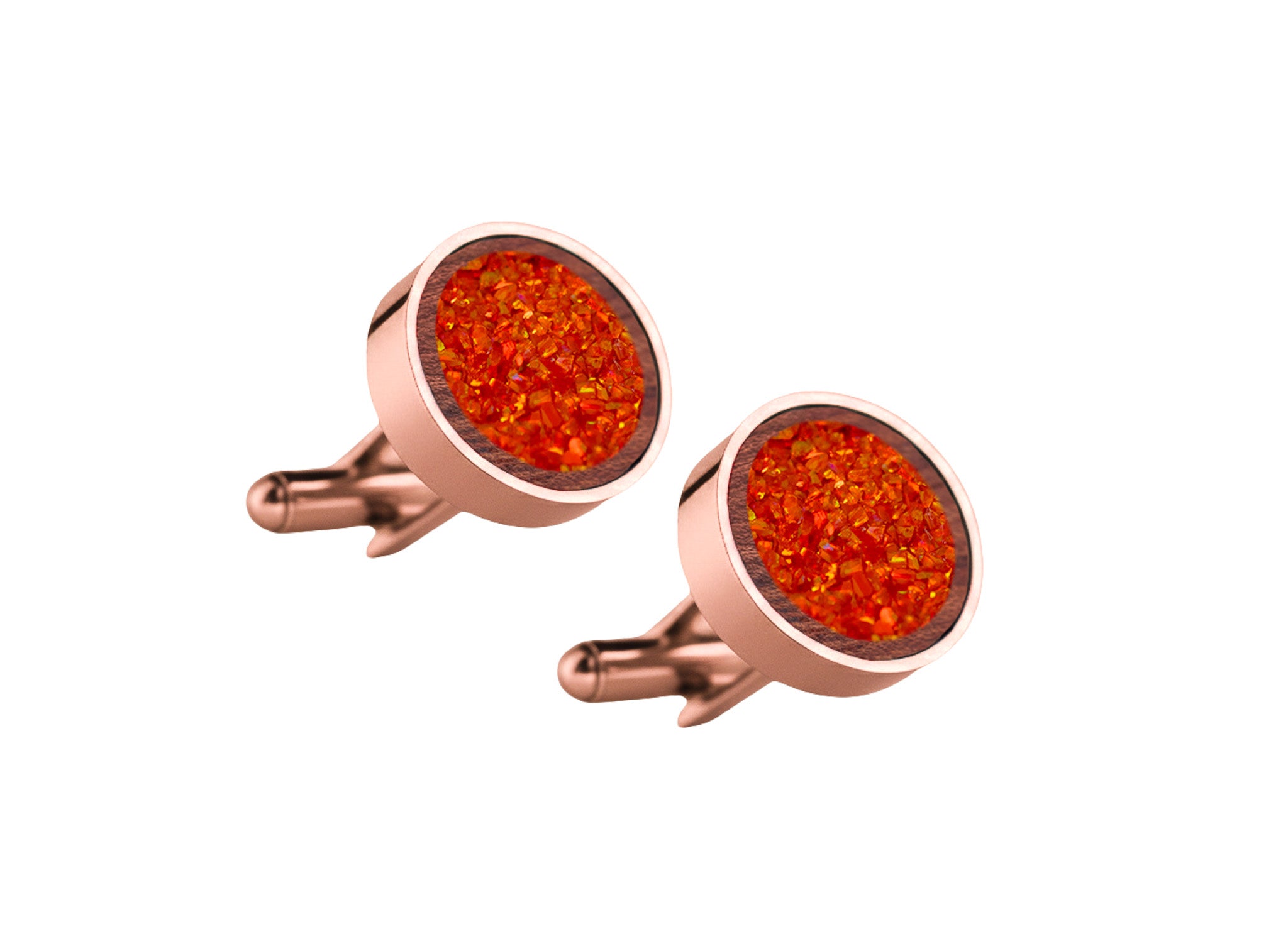 Circle Cufflinks Bubinga
