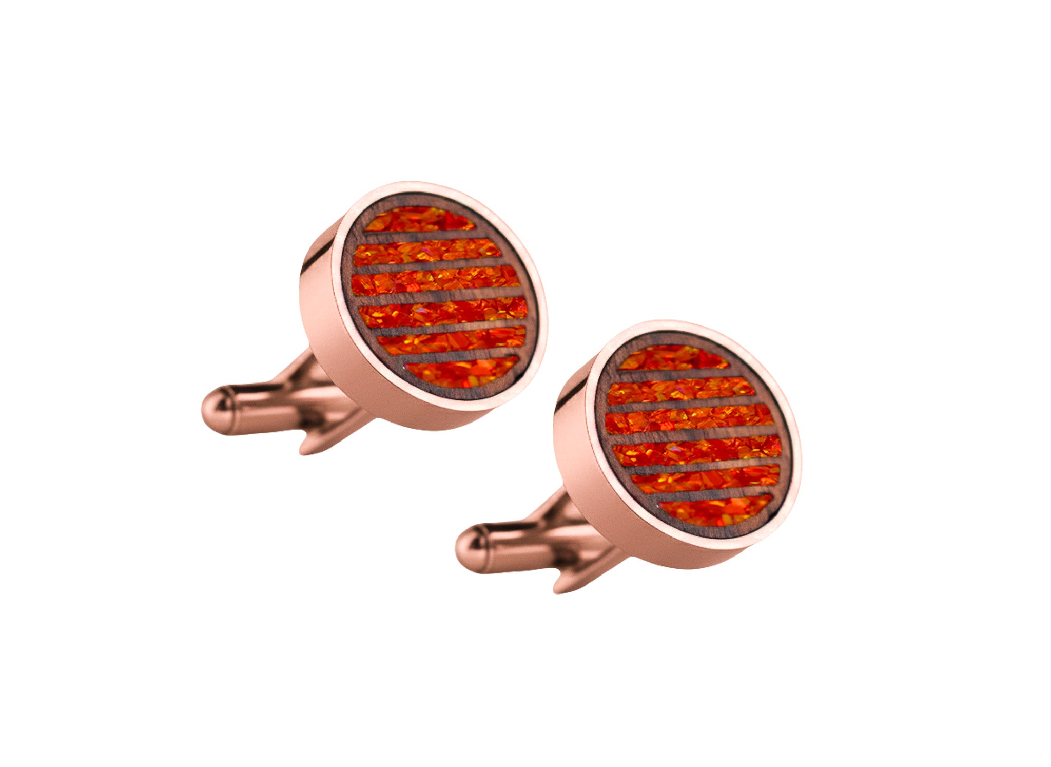 Lines Cufflinks Rosewood