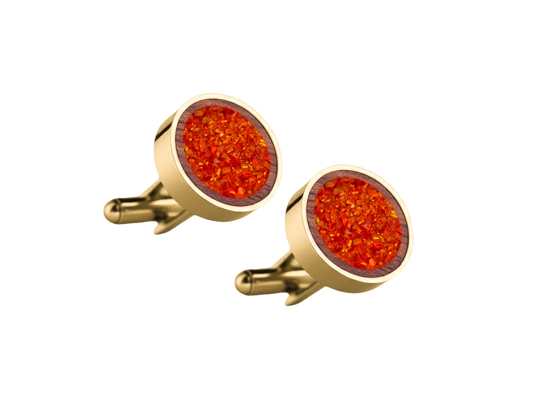 Circle Cufflinks Rosewood