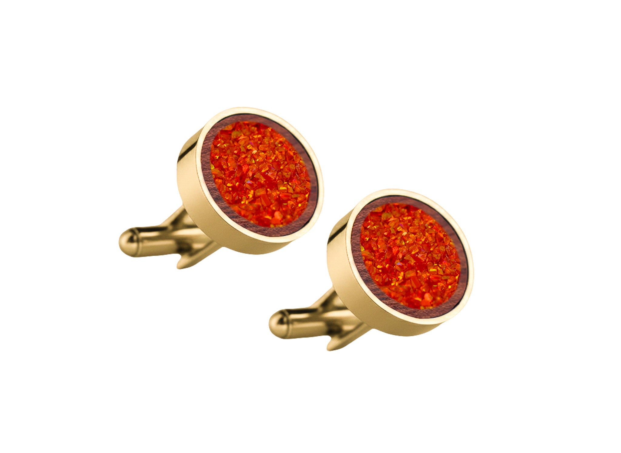 Circle Cufflinks Bubinga