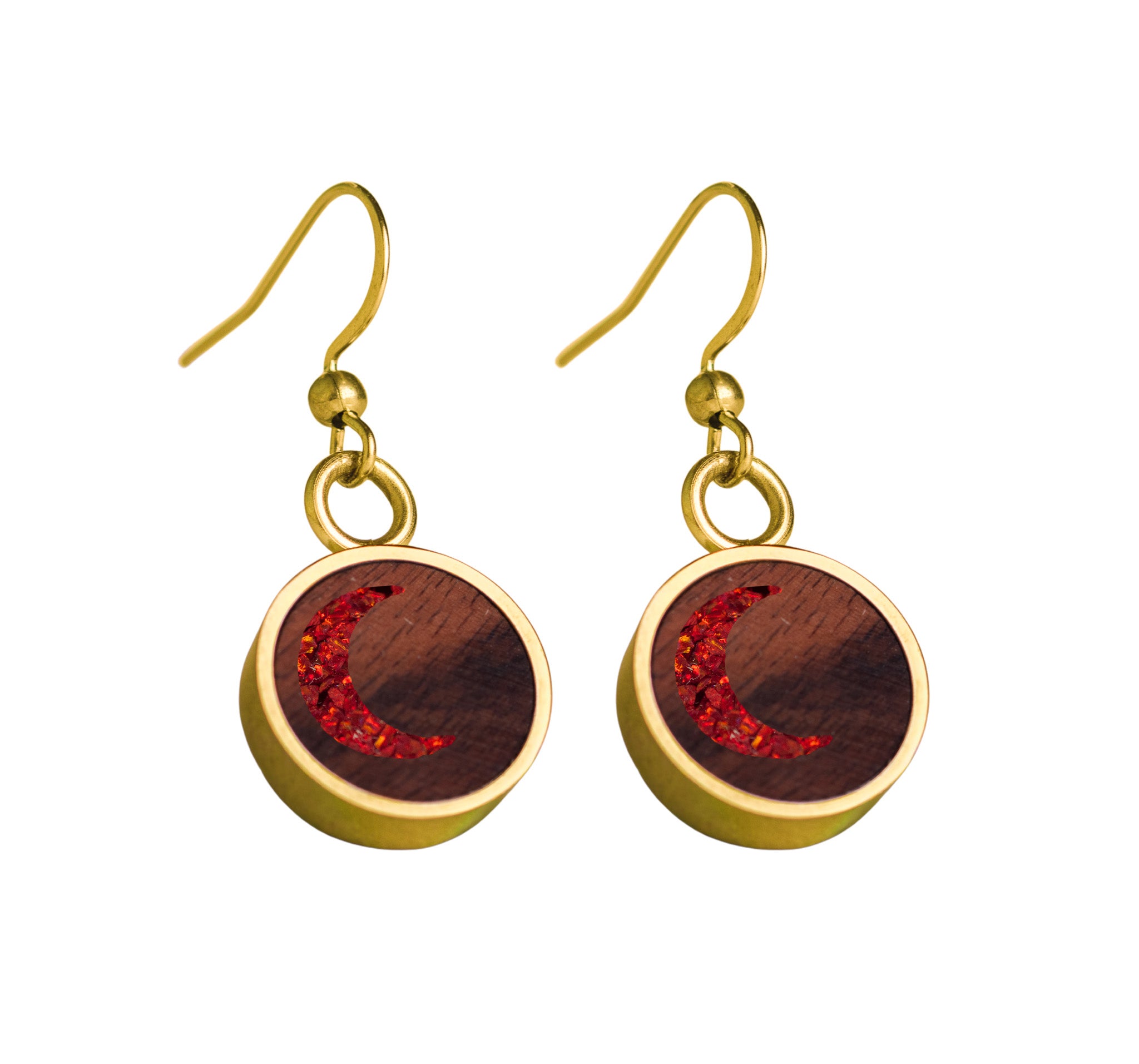 Moon Earrings Rosewood