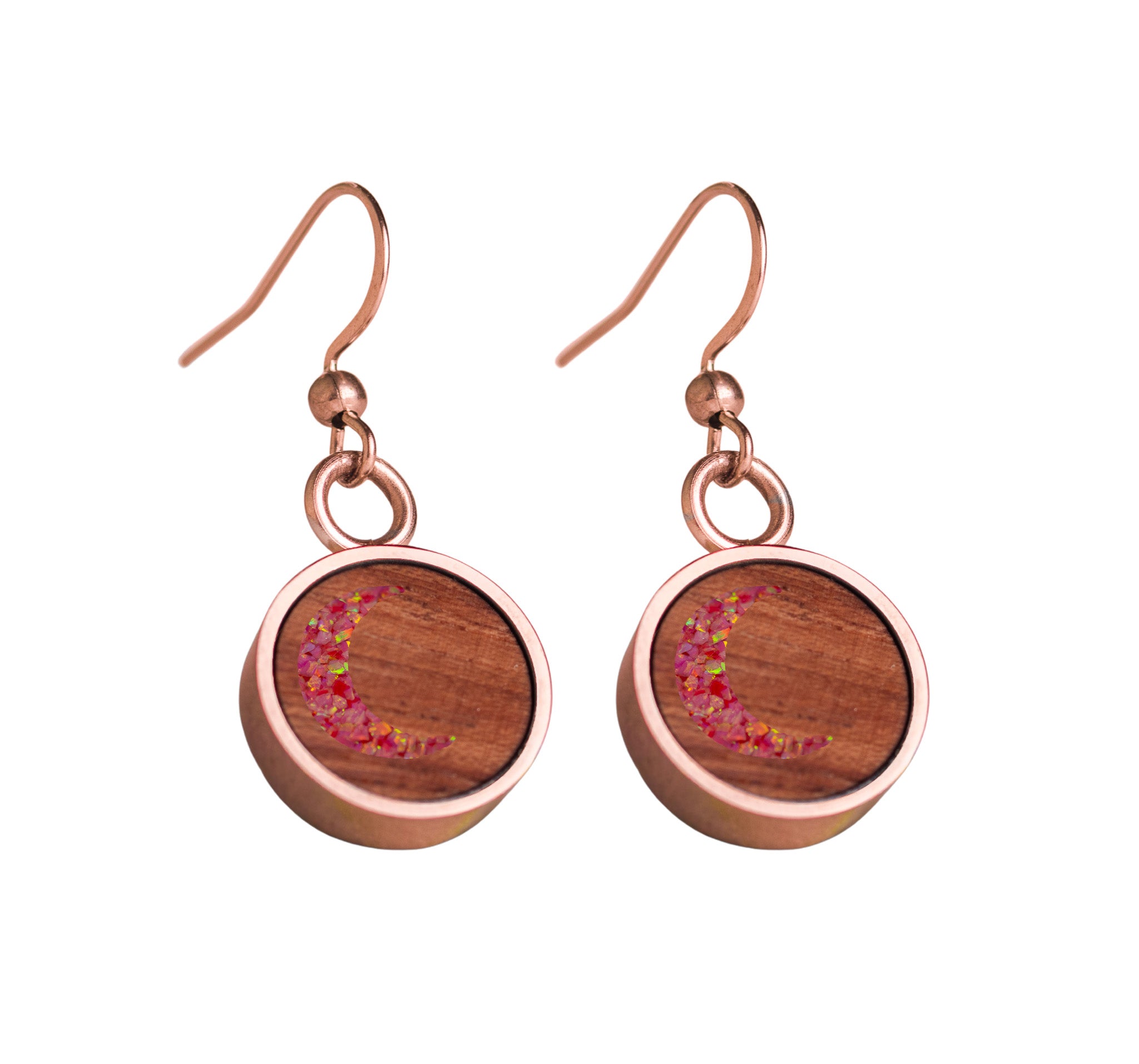 Moon Earrings Bubinga