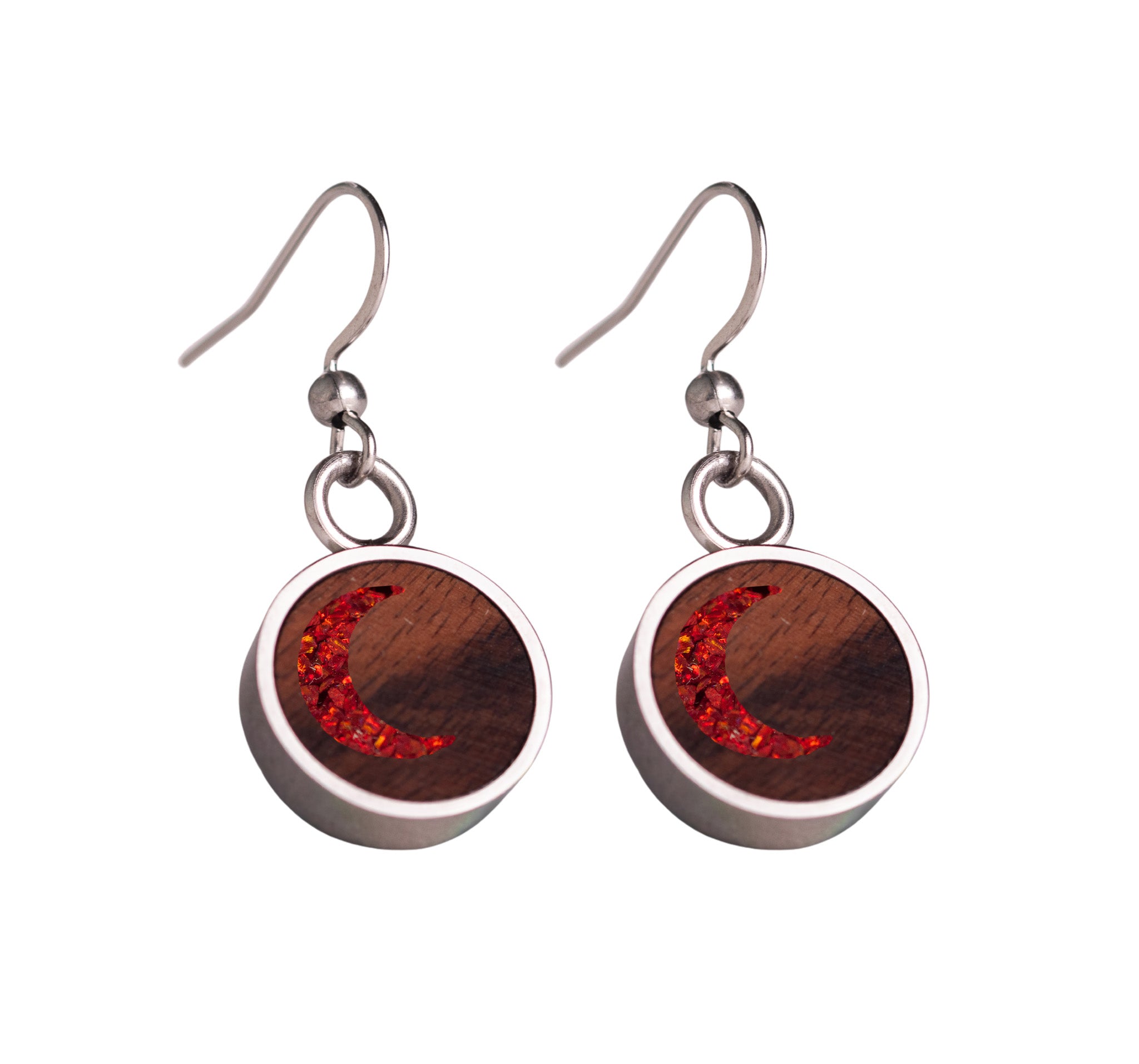 Moon Earrings Rosewood