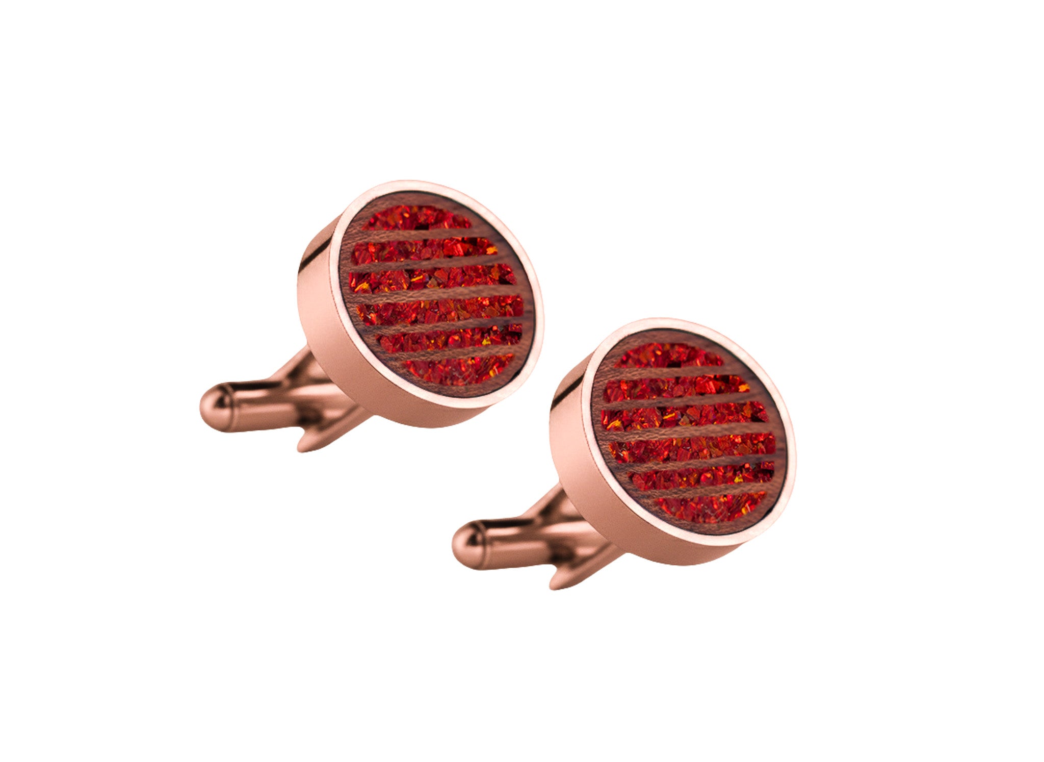 Lines Cufflinks Bubinga