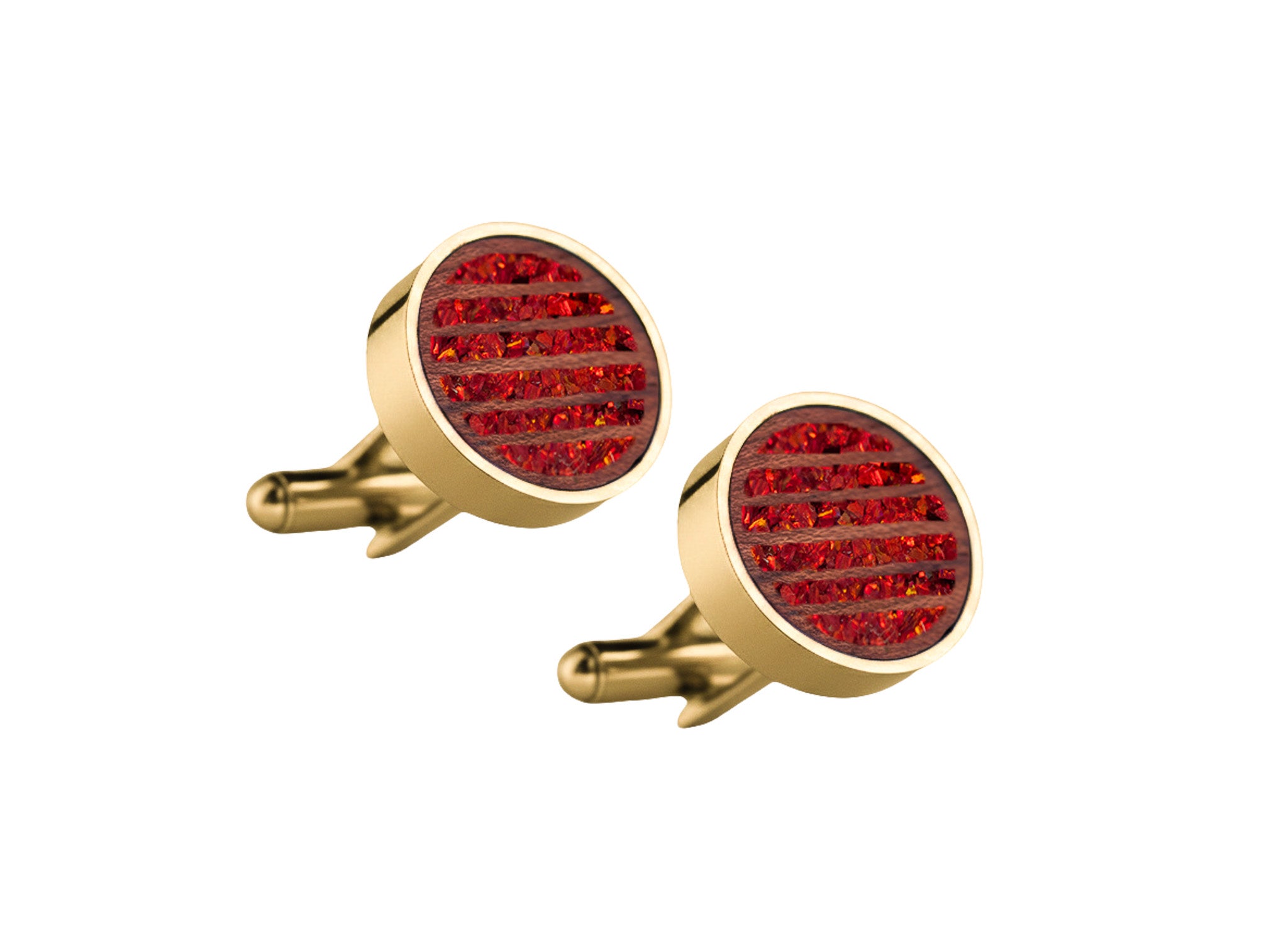 Lines Cufflinks Bubinga