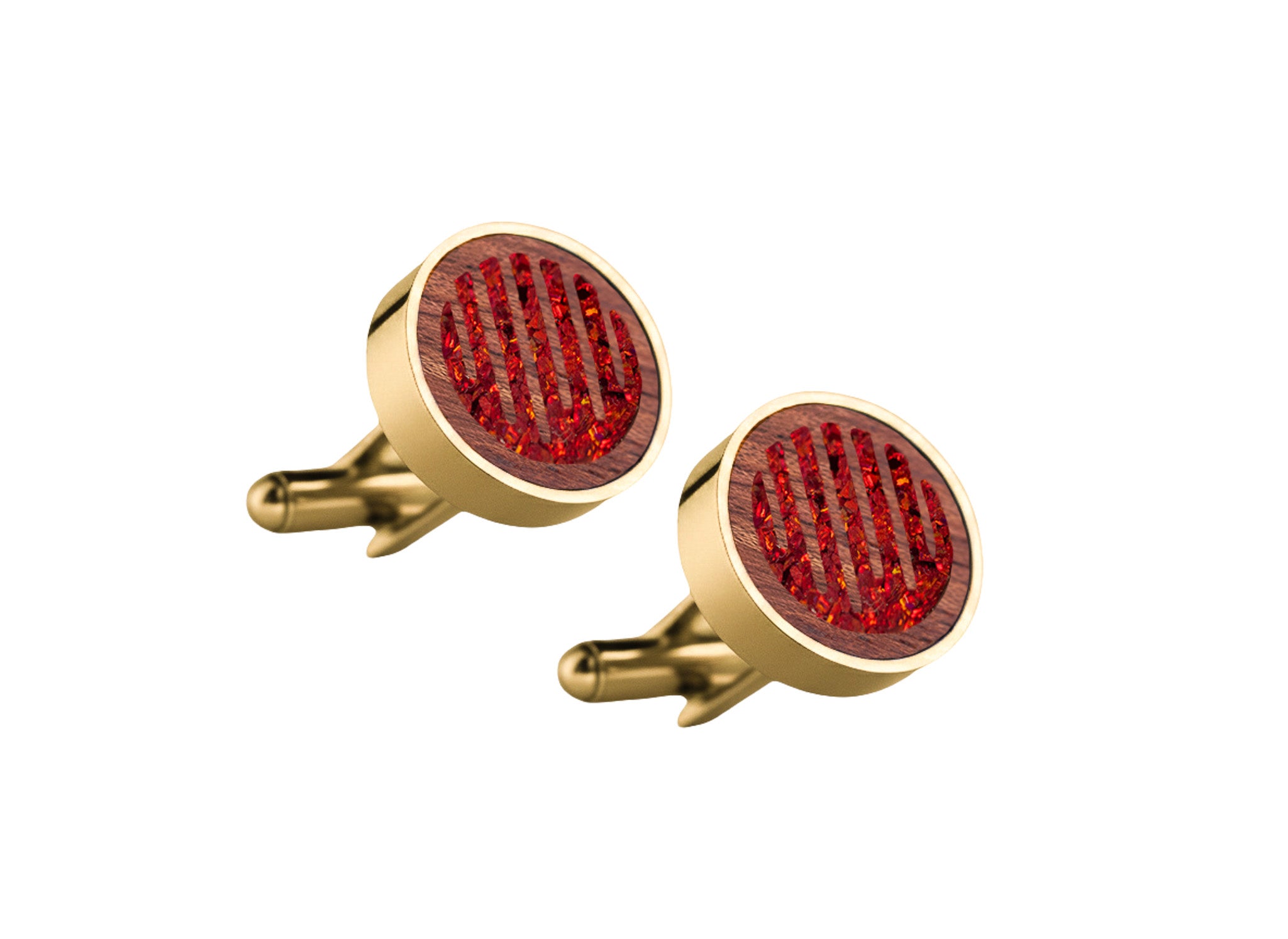 Raindrops Cufflinks Rosewood