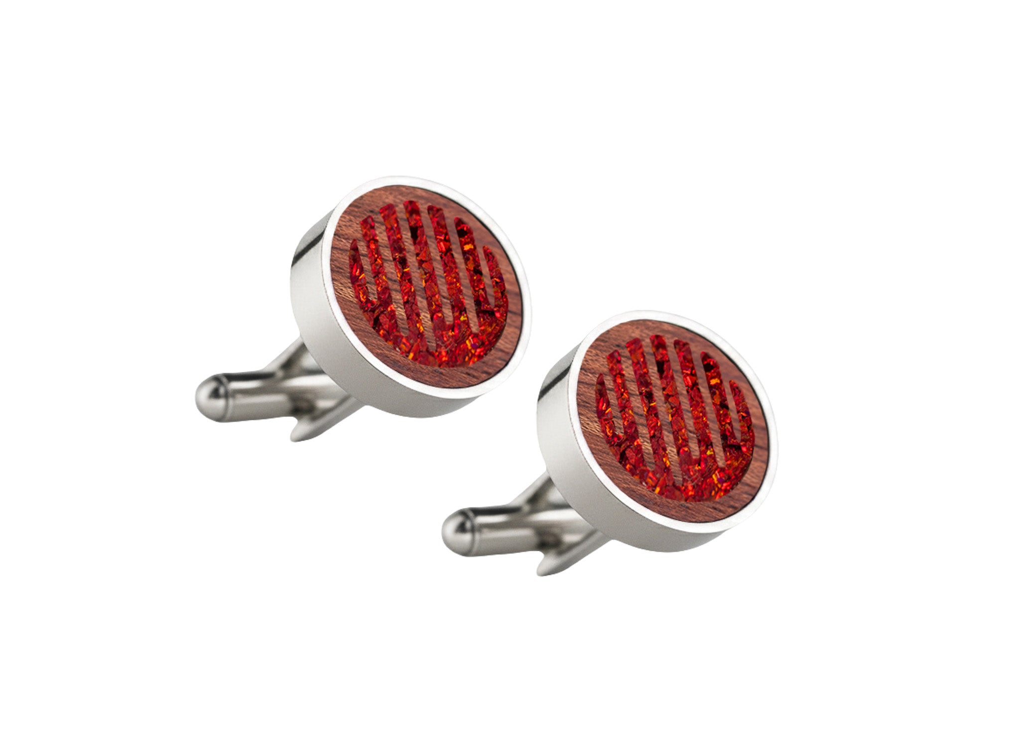 Raindrops Cufflinks Bubinga