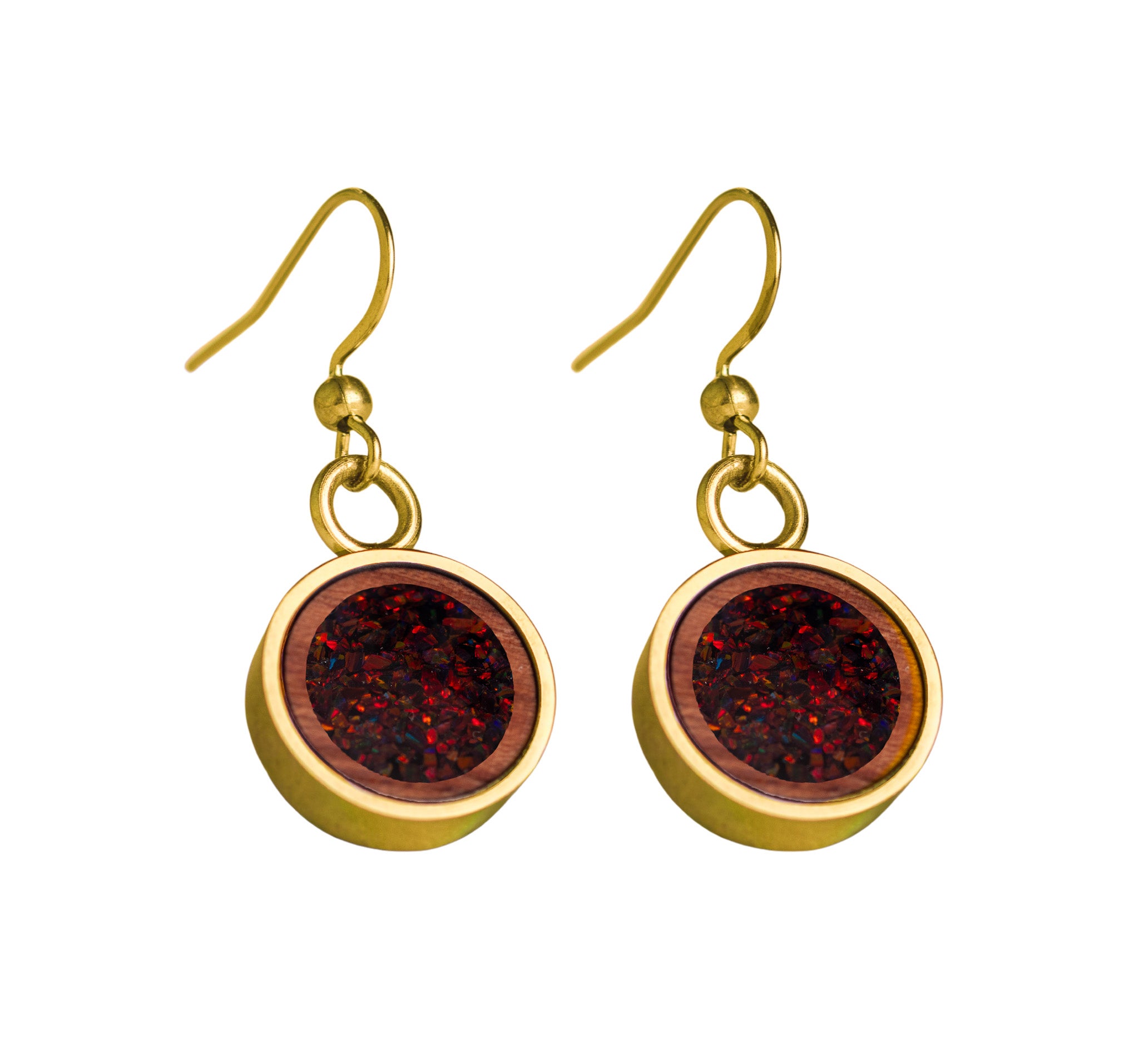 Circle Earrings Bubinga