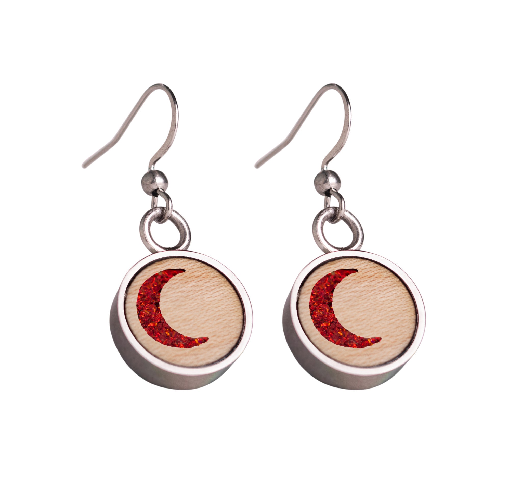 Moon Earrings Maple
