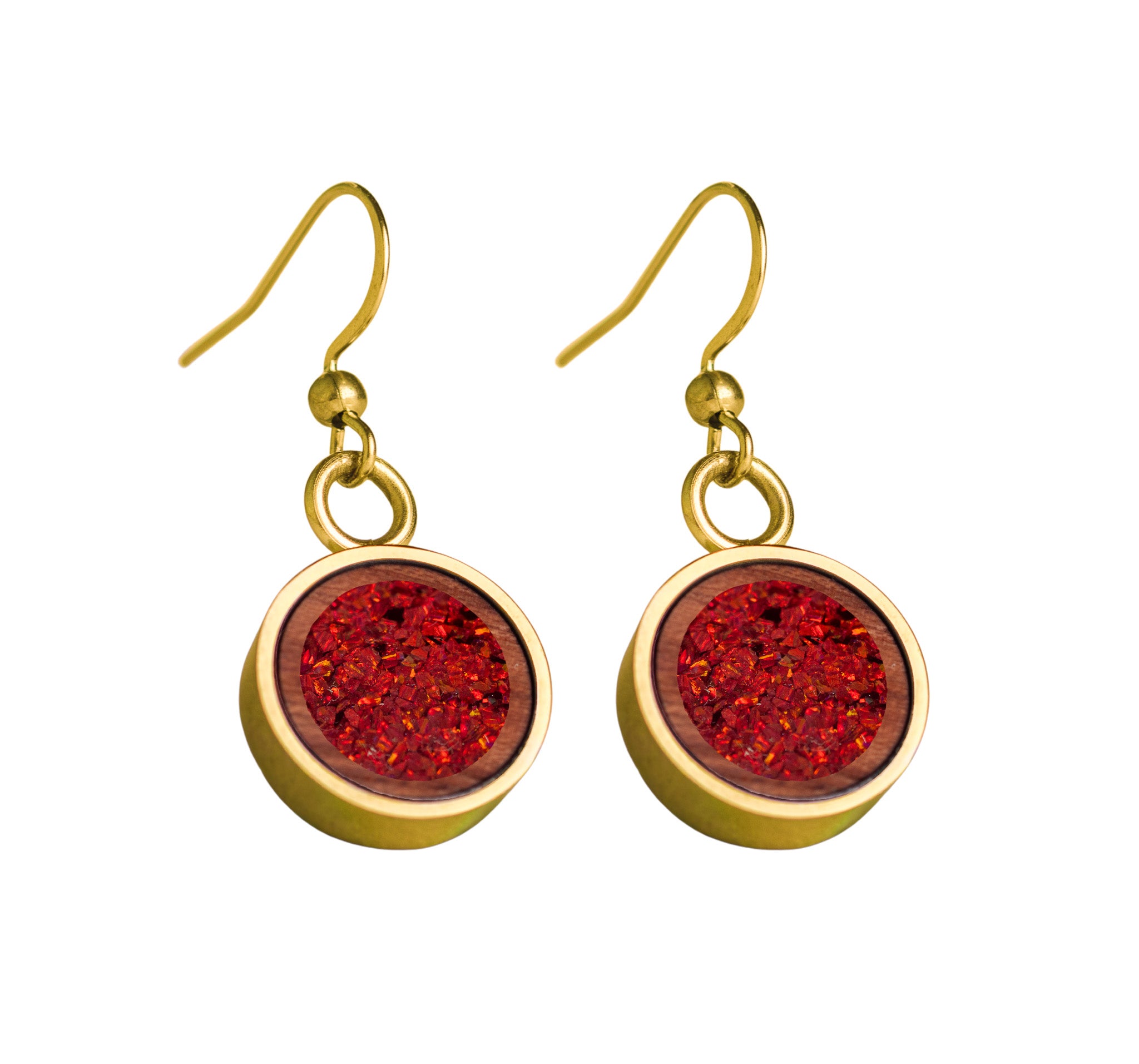 Circle Earrings Bubinga