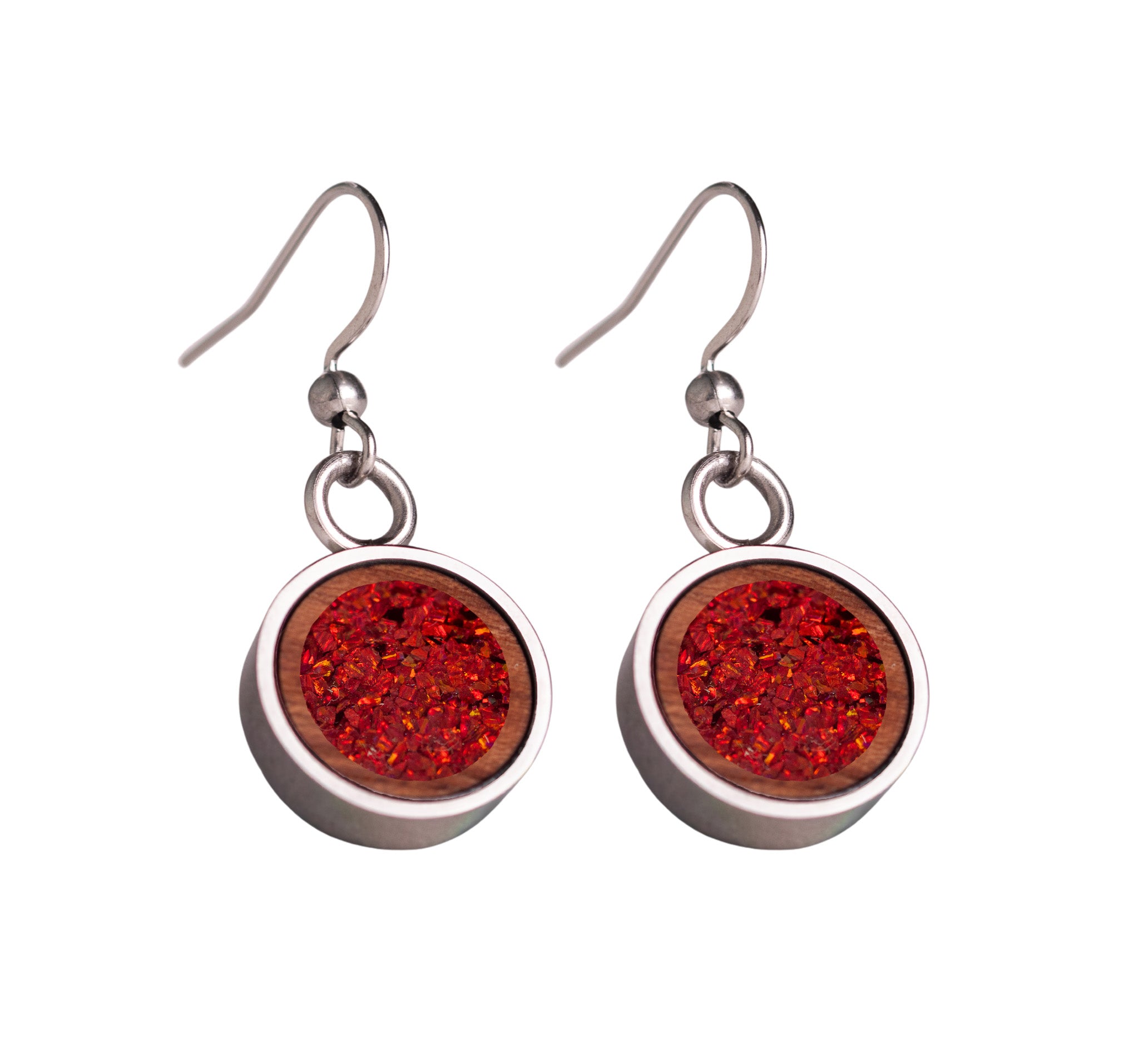 Circle Earrings Bubinga