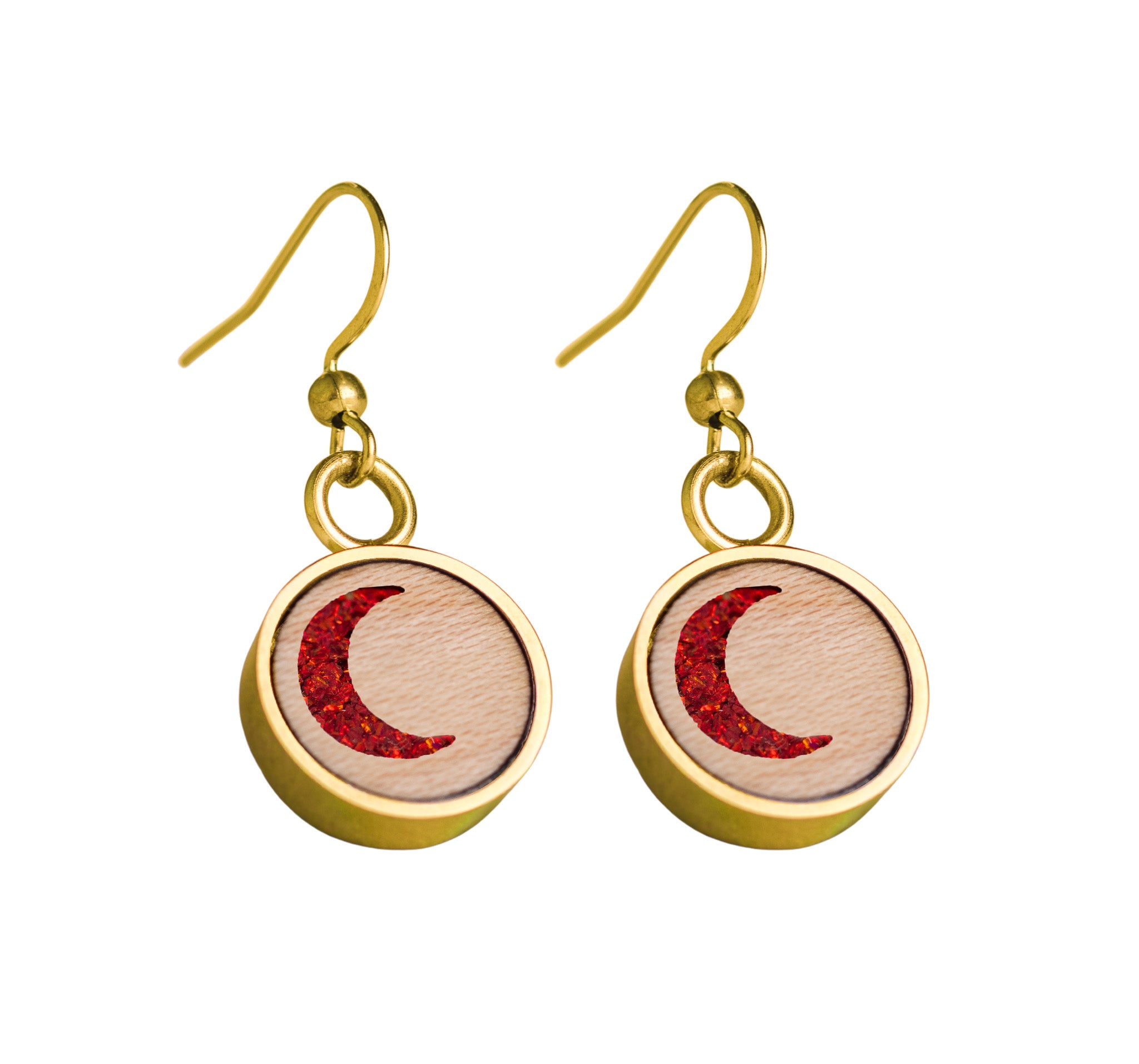 Moon Earrings Maple