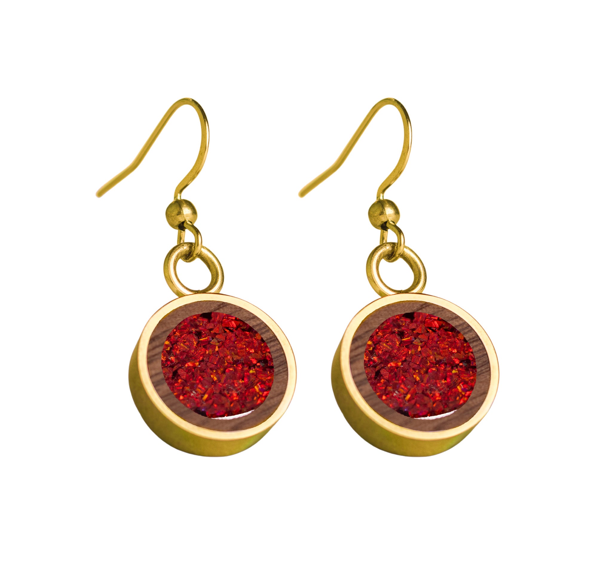 Circle Earrings Walnut