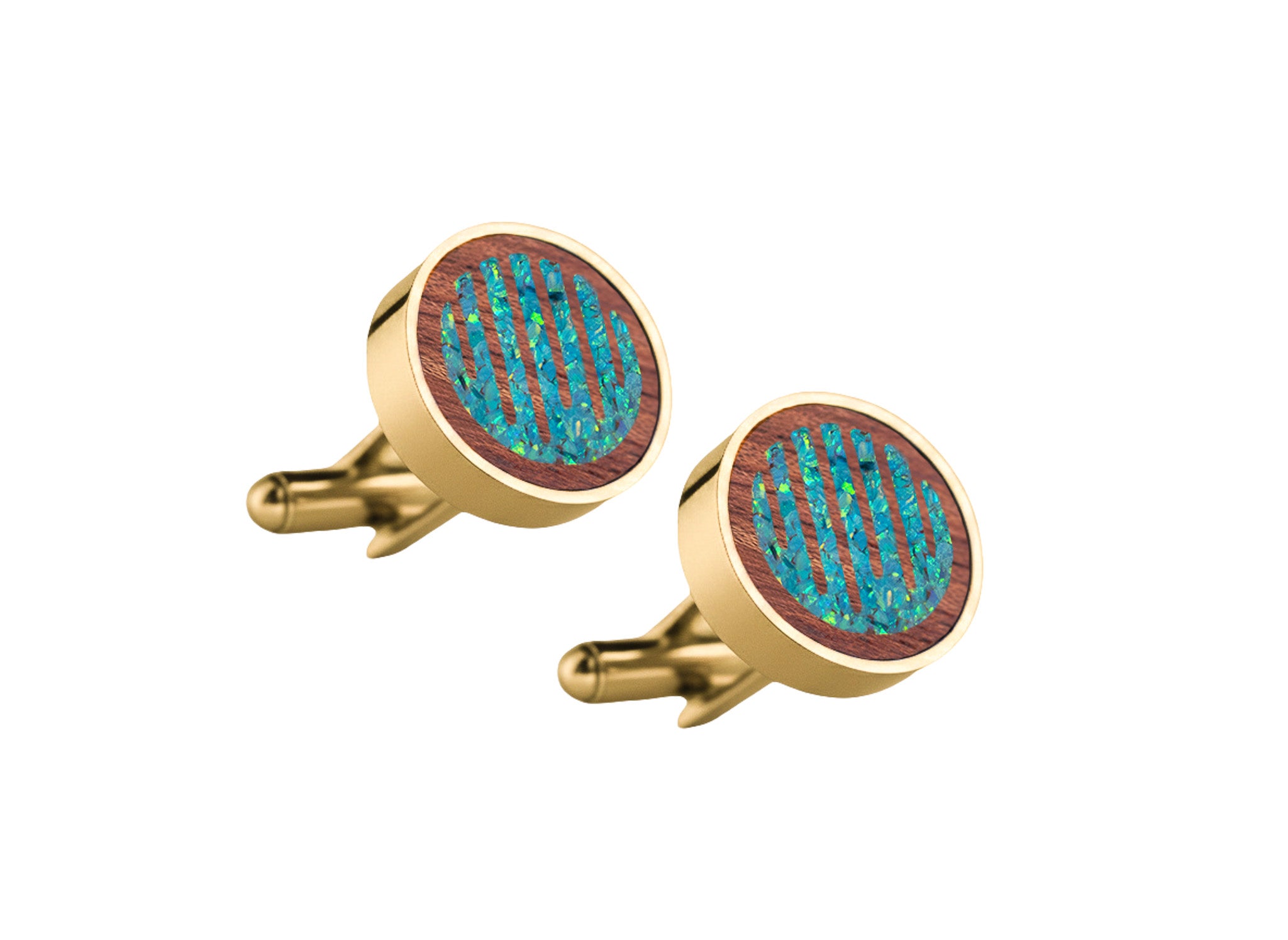 Raindrops Cufflinks Rosewood