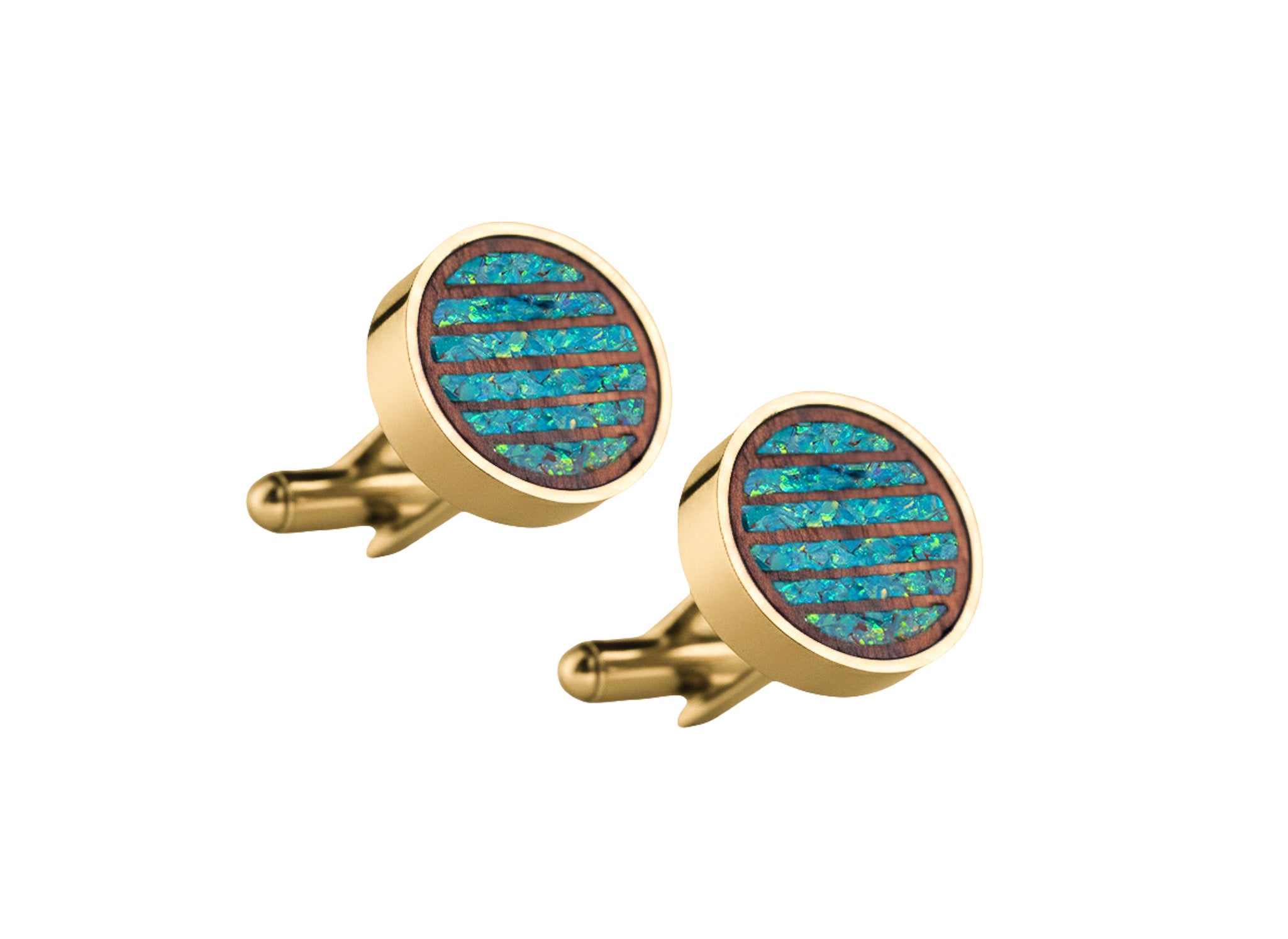 Lines Cufflinks Rosewood