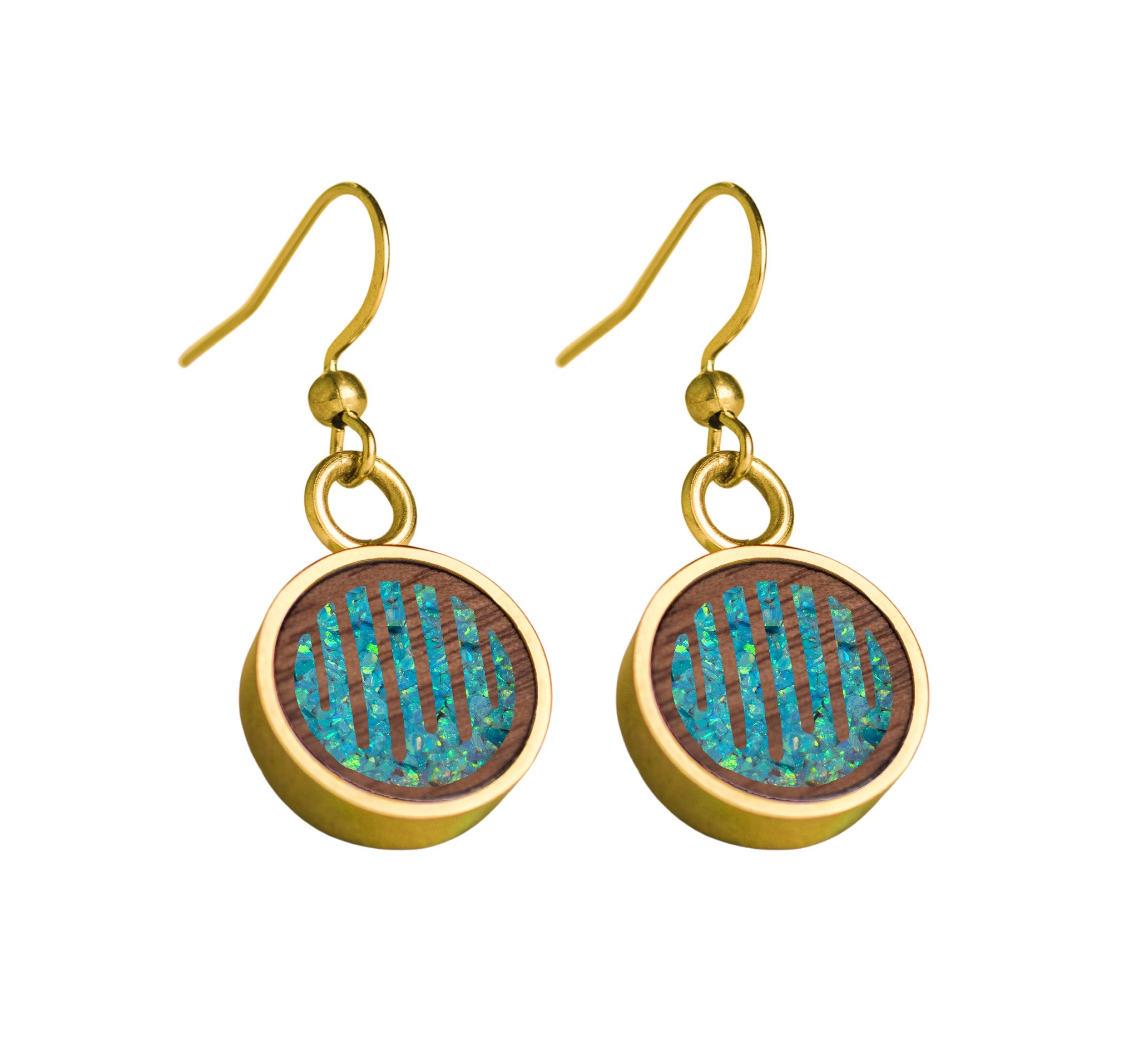 Raindrops Earrings Walnut