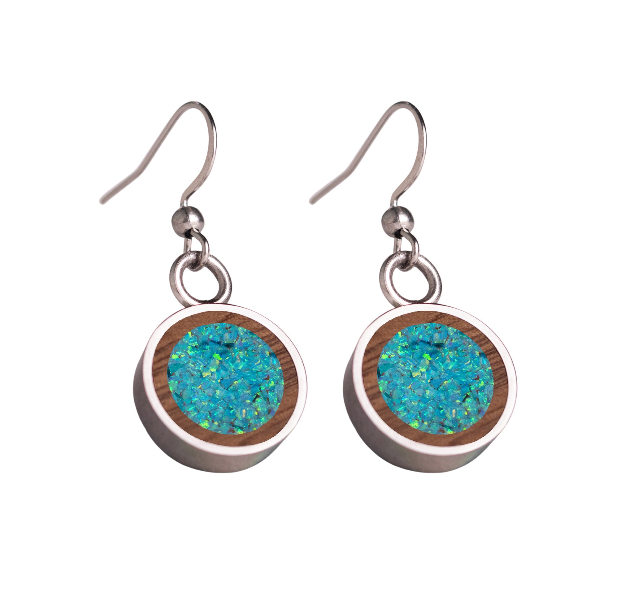 Circle Earrings Walnut