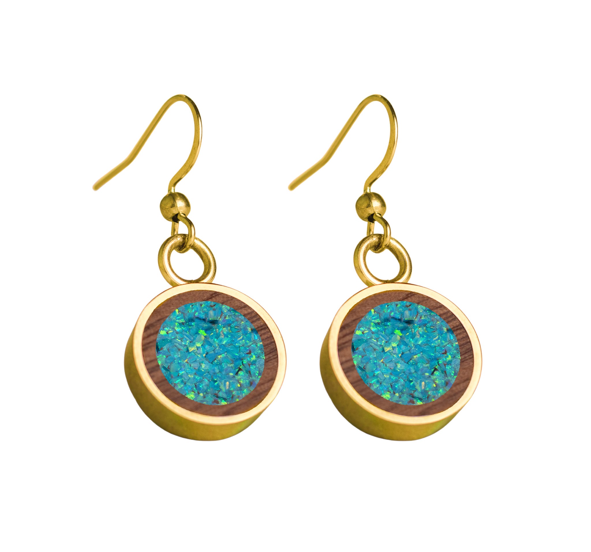 Circle Earrings Walnut