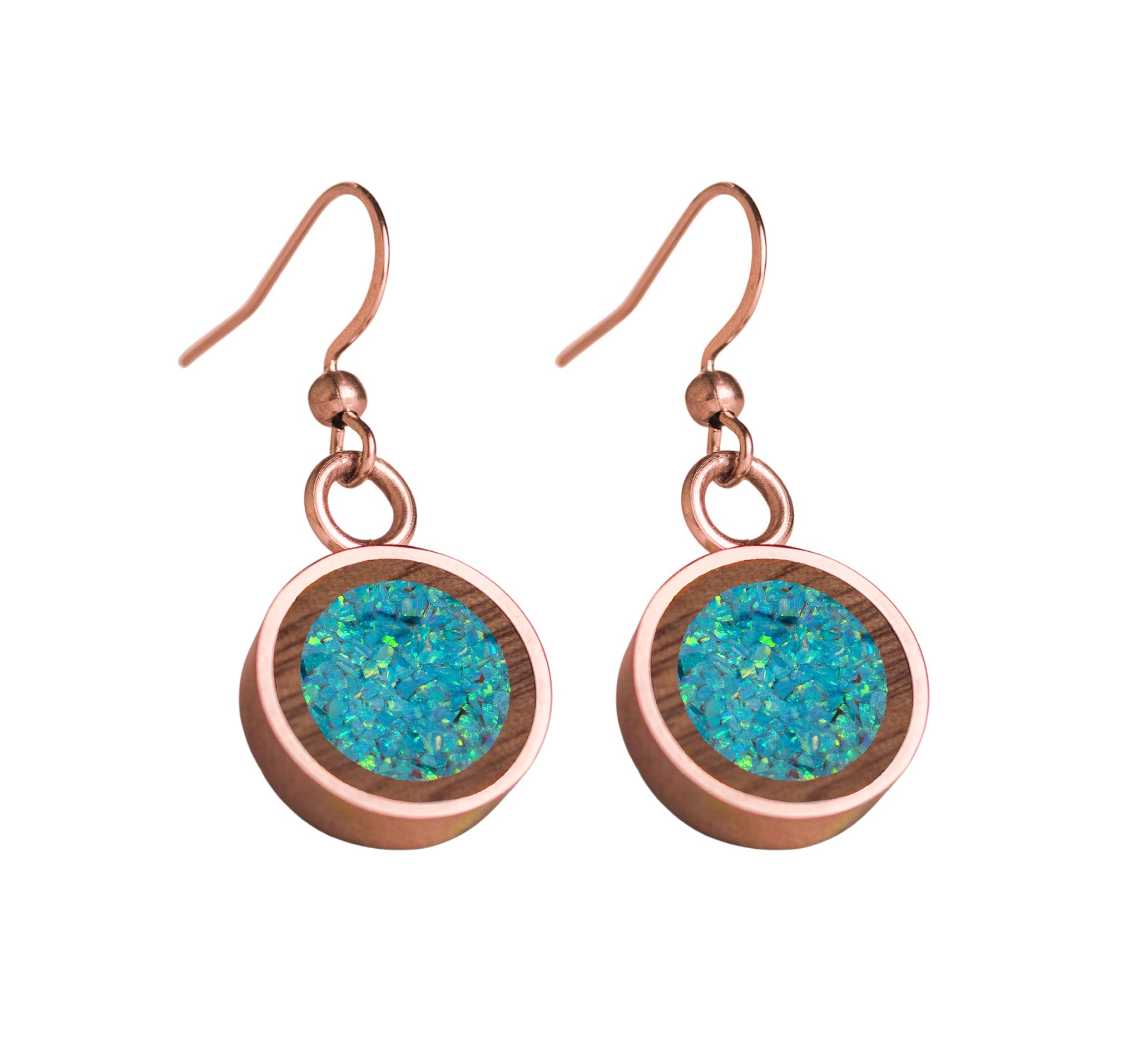 Circle Earrings Walnut