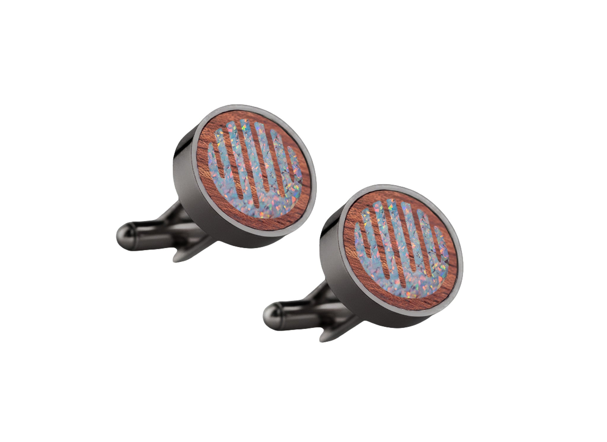 Raindrops Cufflinks Rosewood