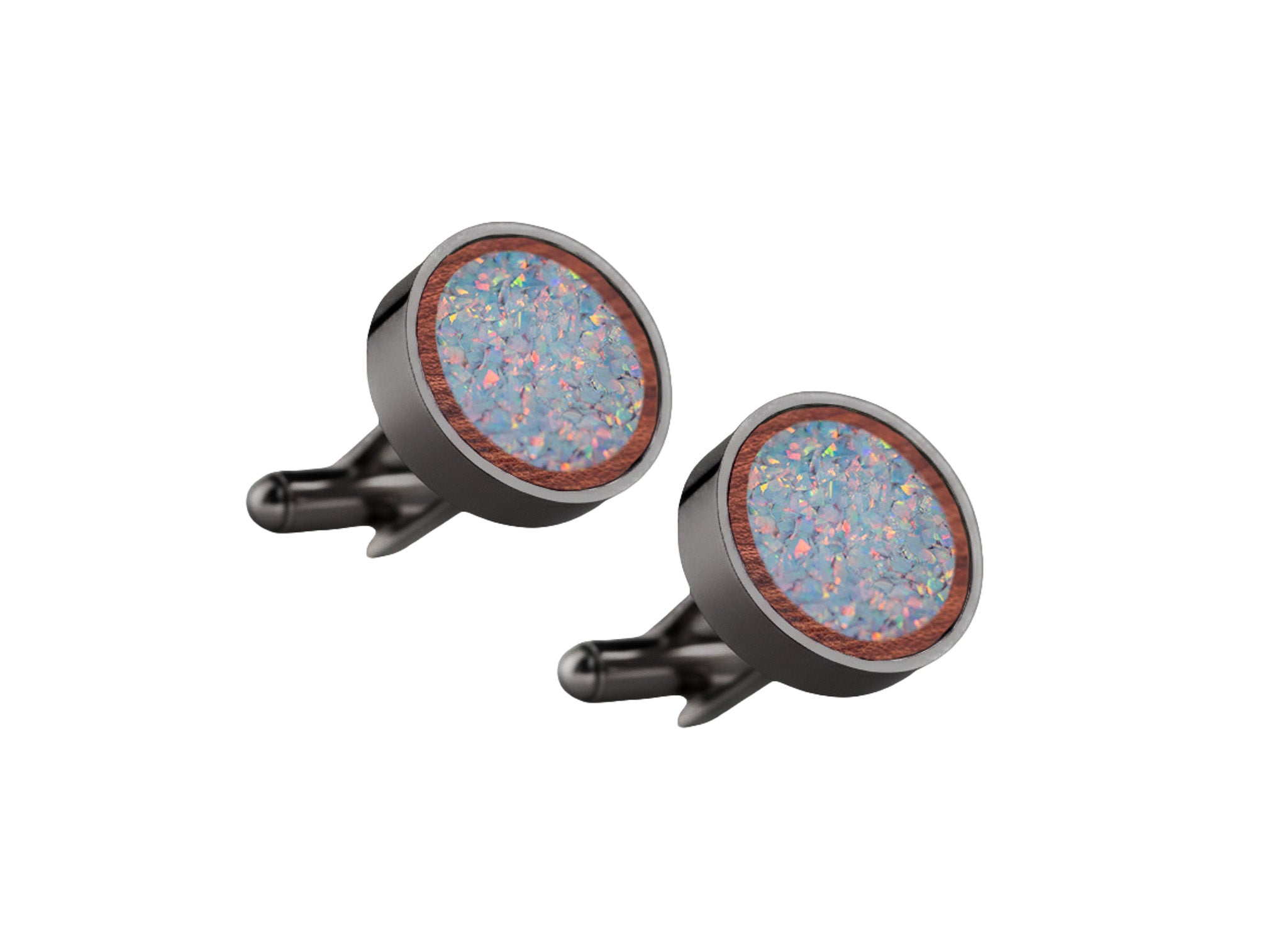 Circle Cufflinks Rosewood
