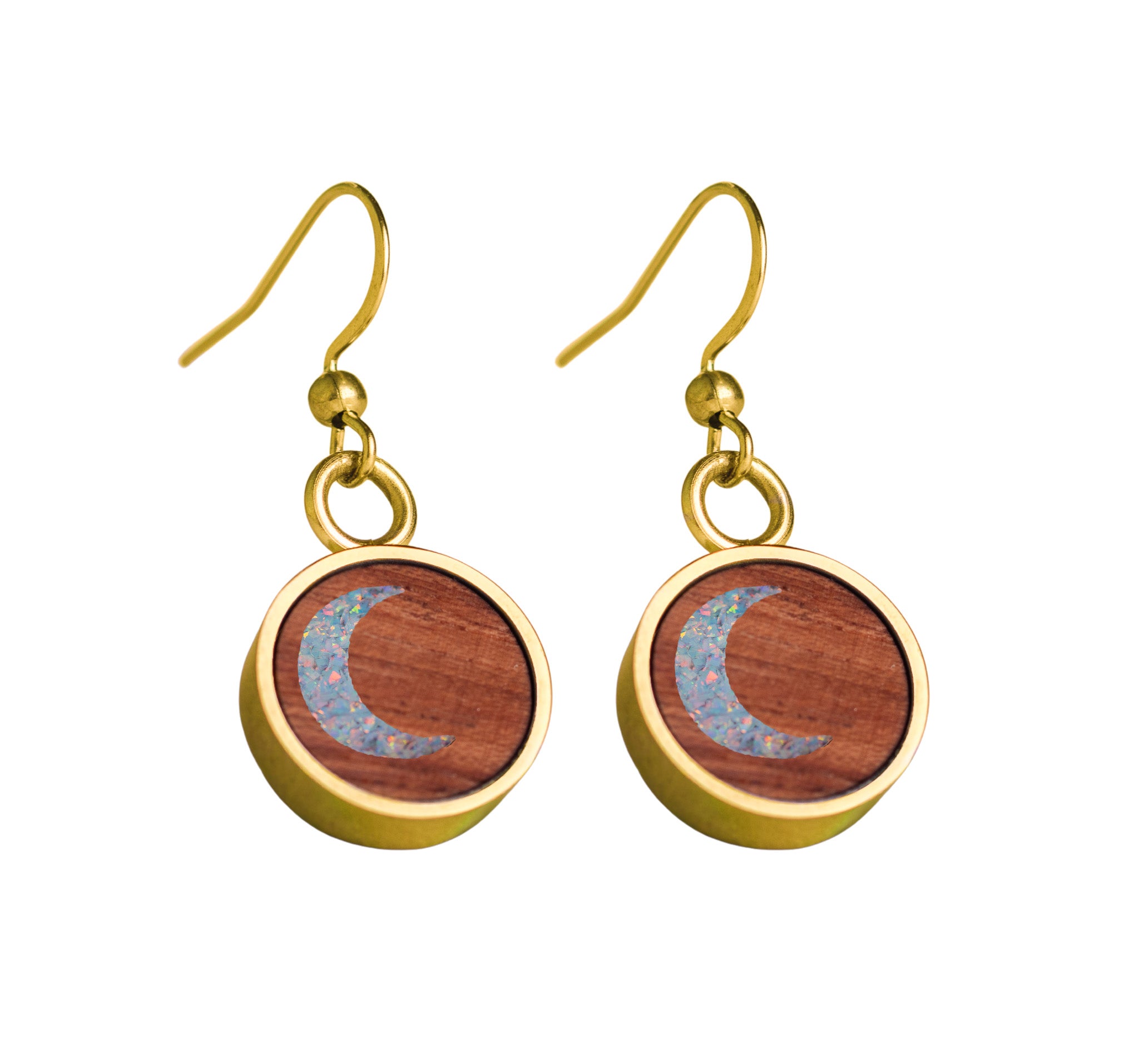 Moon Earrings Bubinga