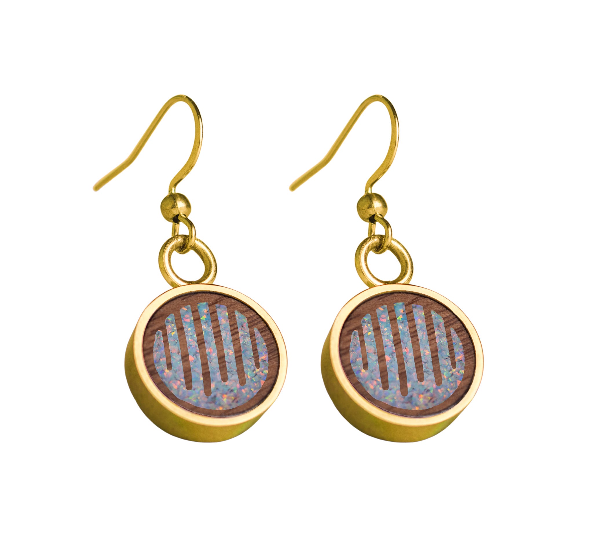 Raindrops Earrings Walnut