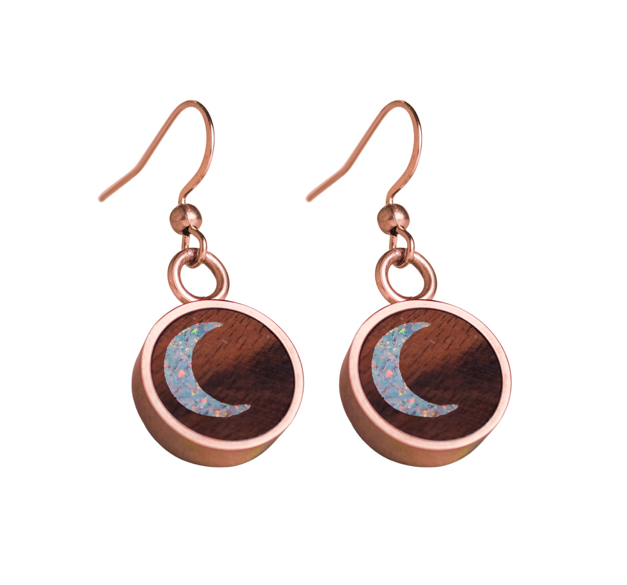 Moon Earrings Rosewood