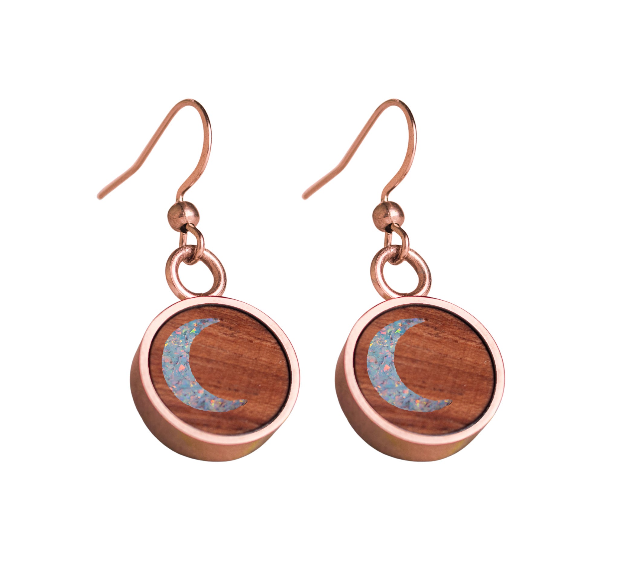 Moon Earrings Bubinga
