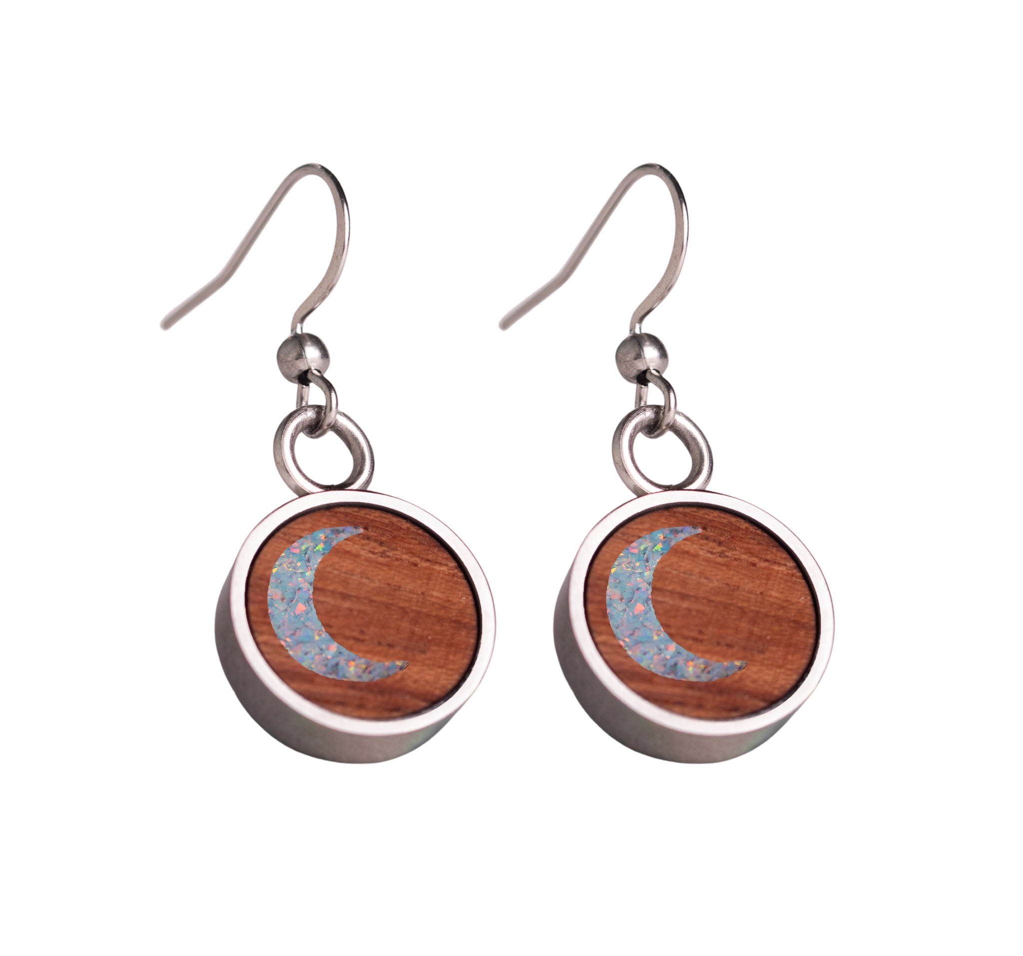 Moon Earrings Bubinga