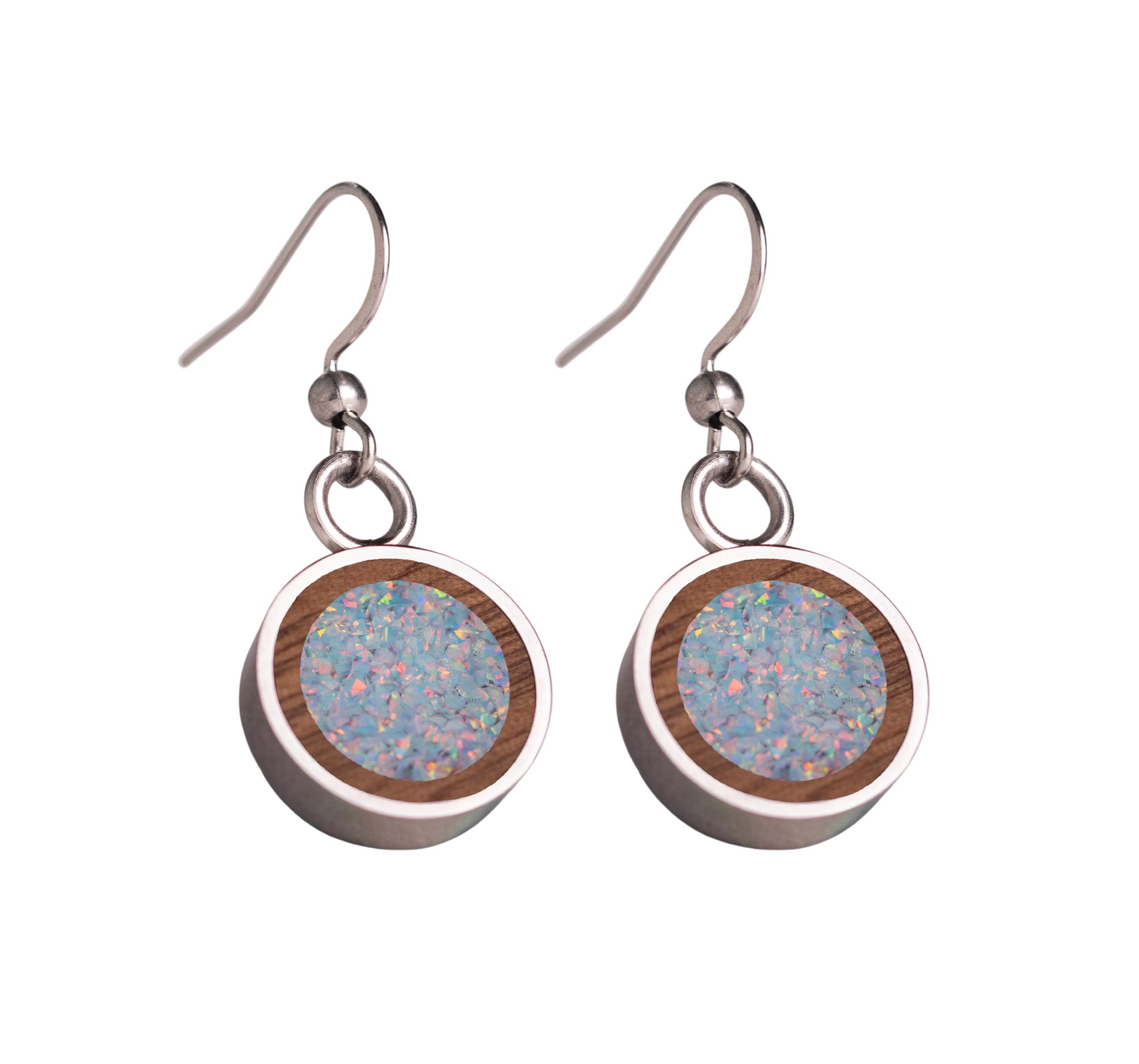 Circle Earrings Walnut