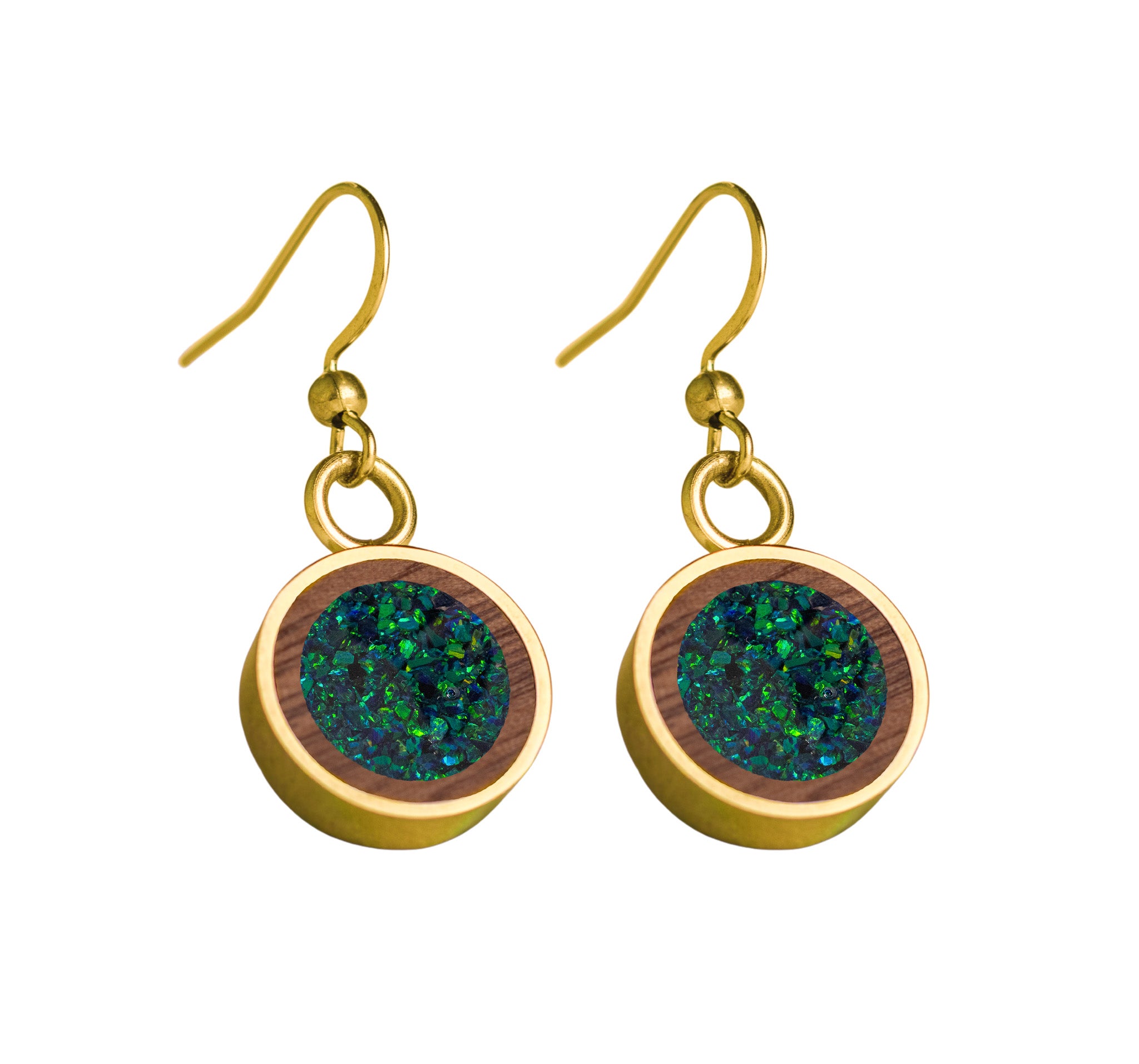 Circle Earrings Walnut