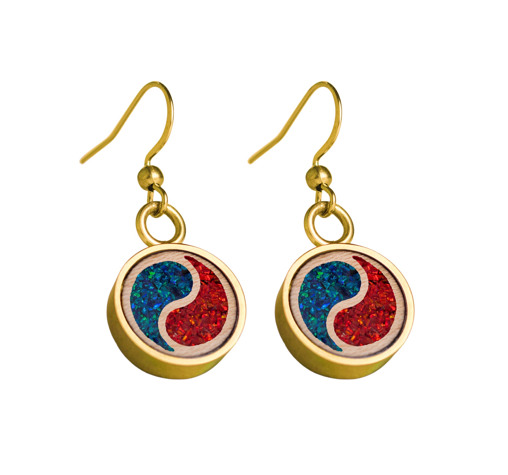 Yin Yang Earrings Maple