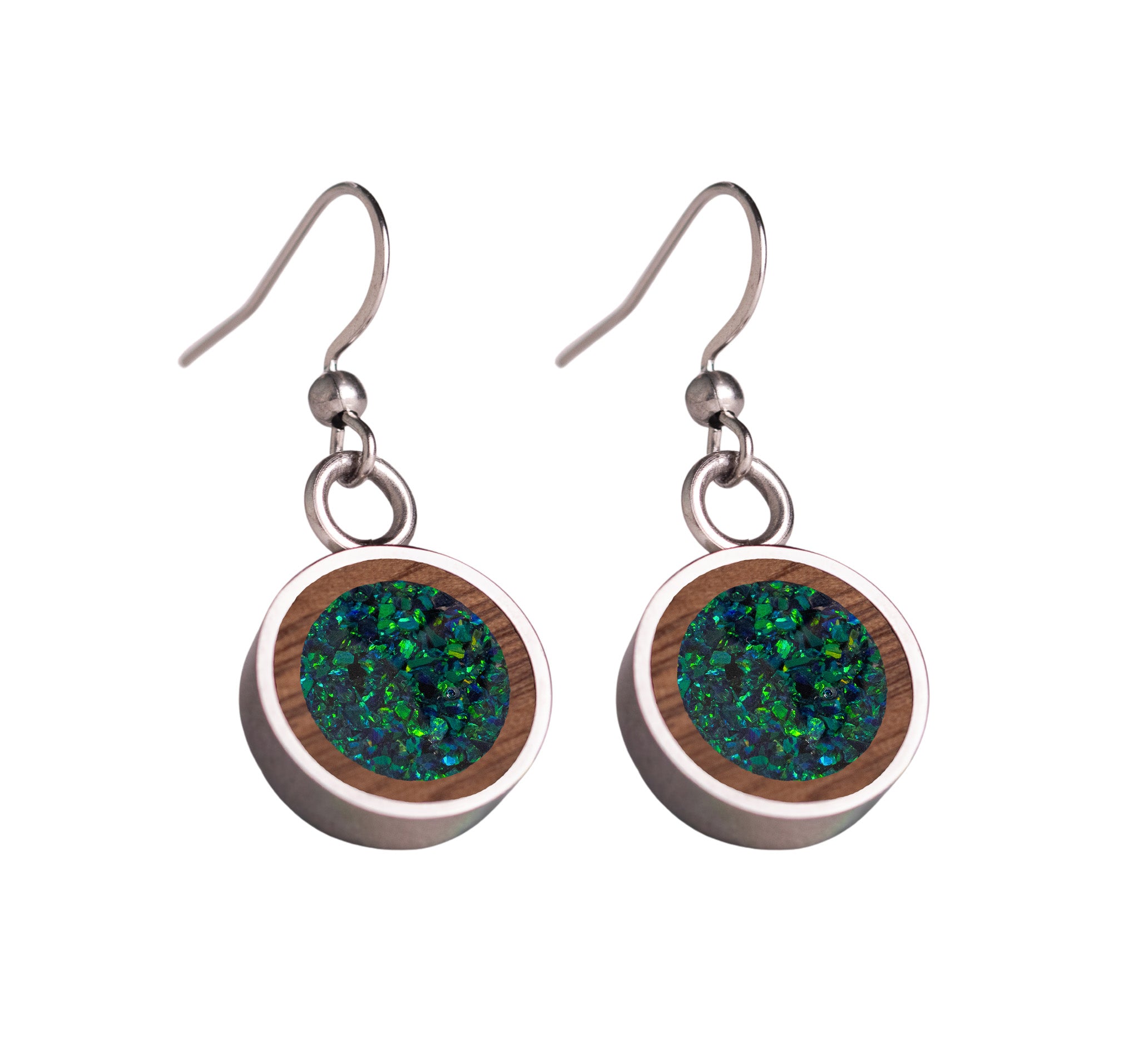 Circle Earrings Walnut