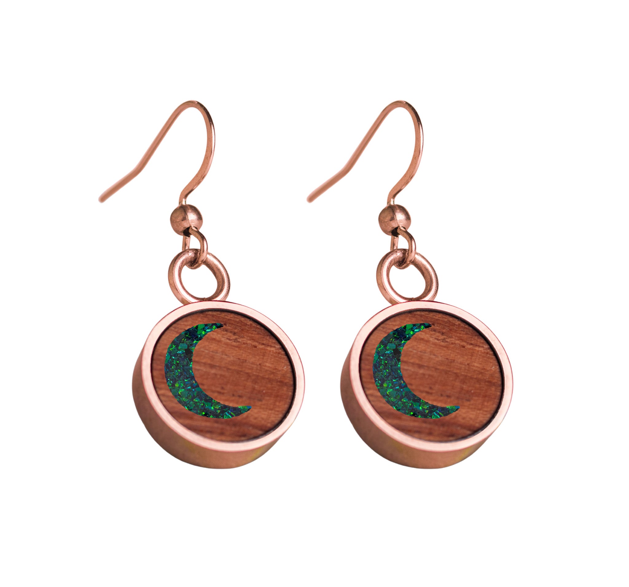 Moon Earrings Bubinga