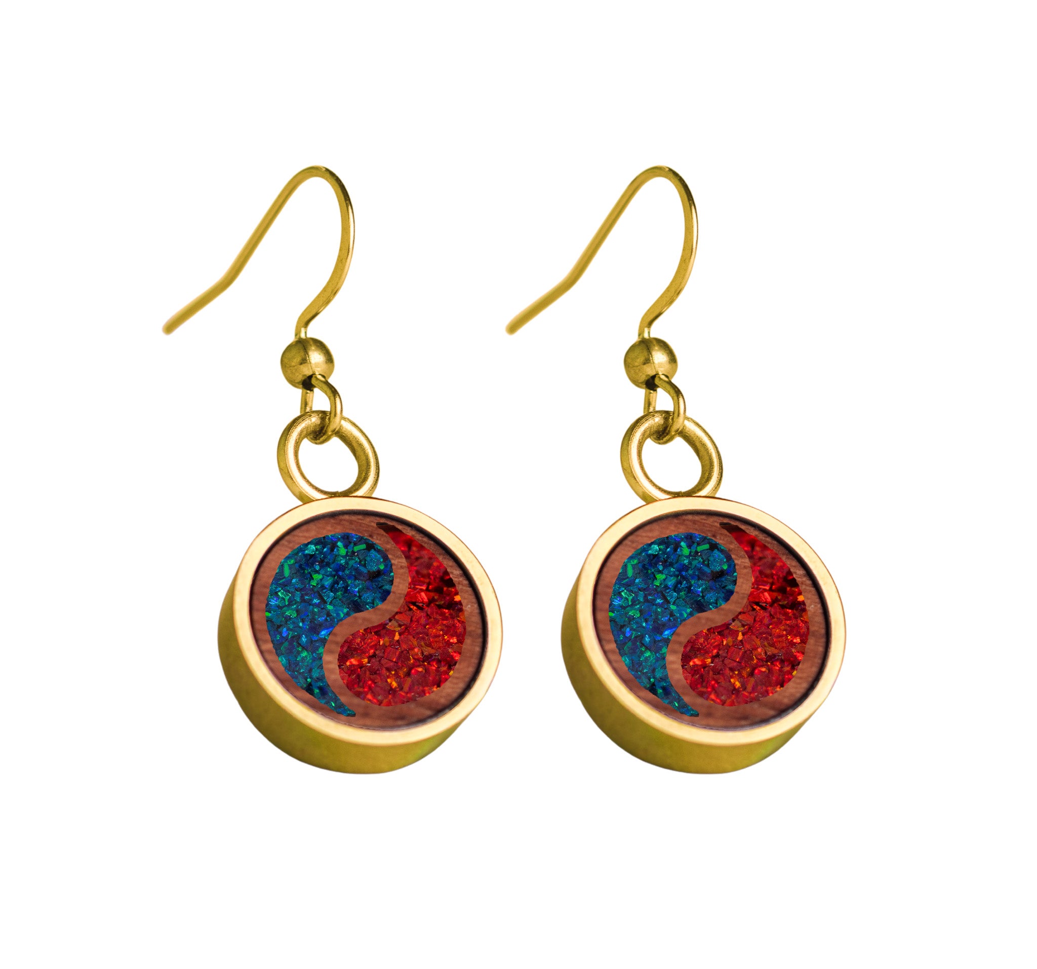 Yin Yang Earrings Bubinga