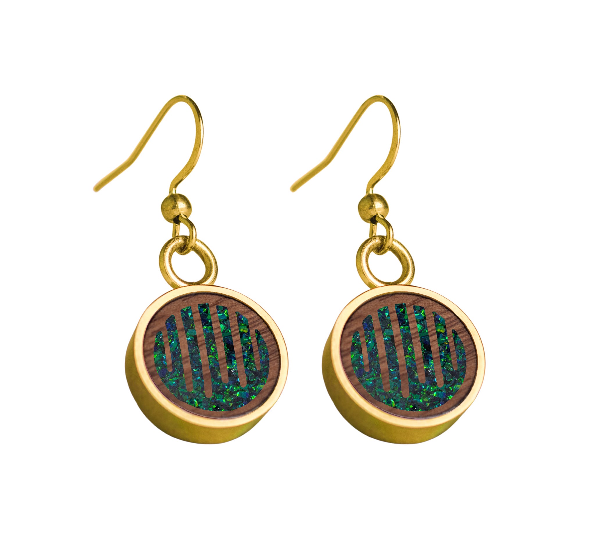 Raindrops Earrings Walnut