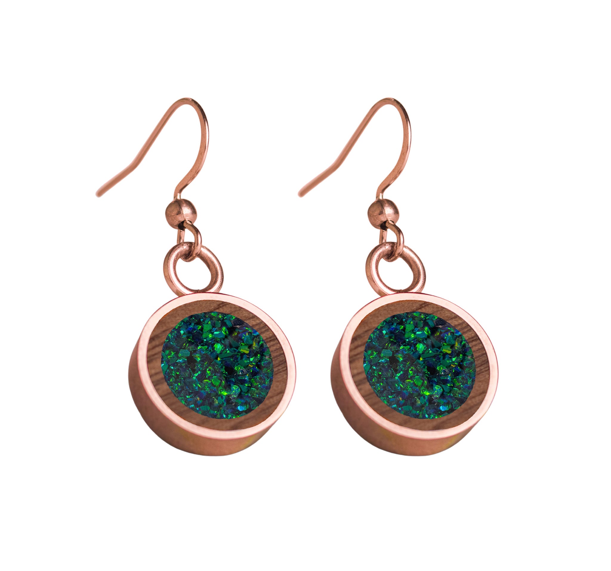 Circle Earrings Walnut