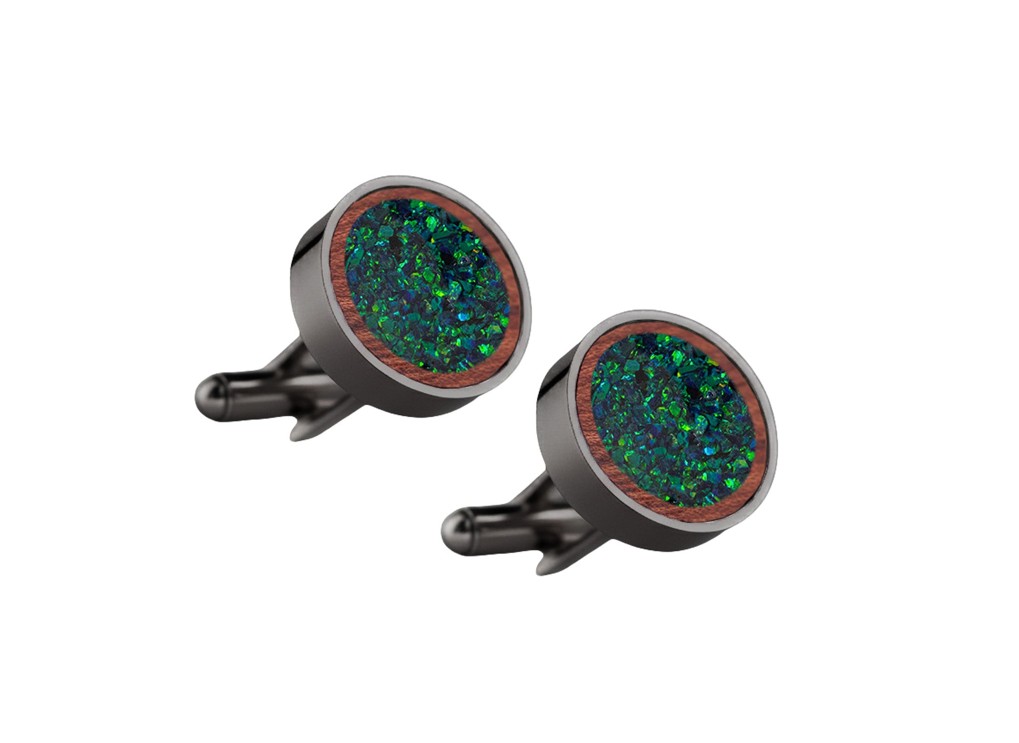 Circle Cufflinks Rosewood